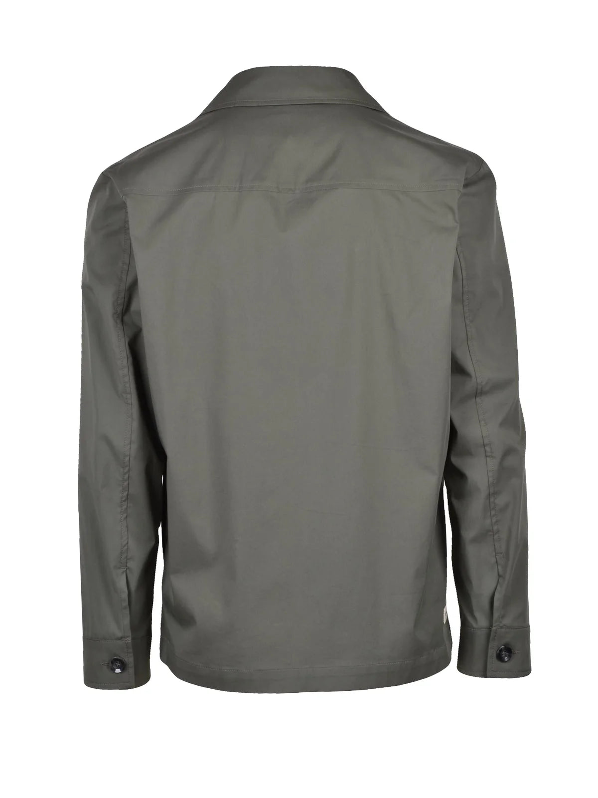 Military Green Cotton Nylon Elastane Shirt