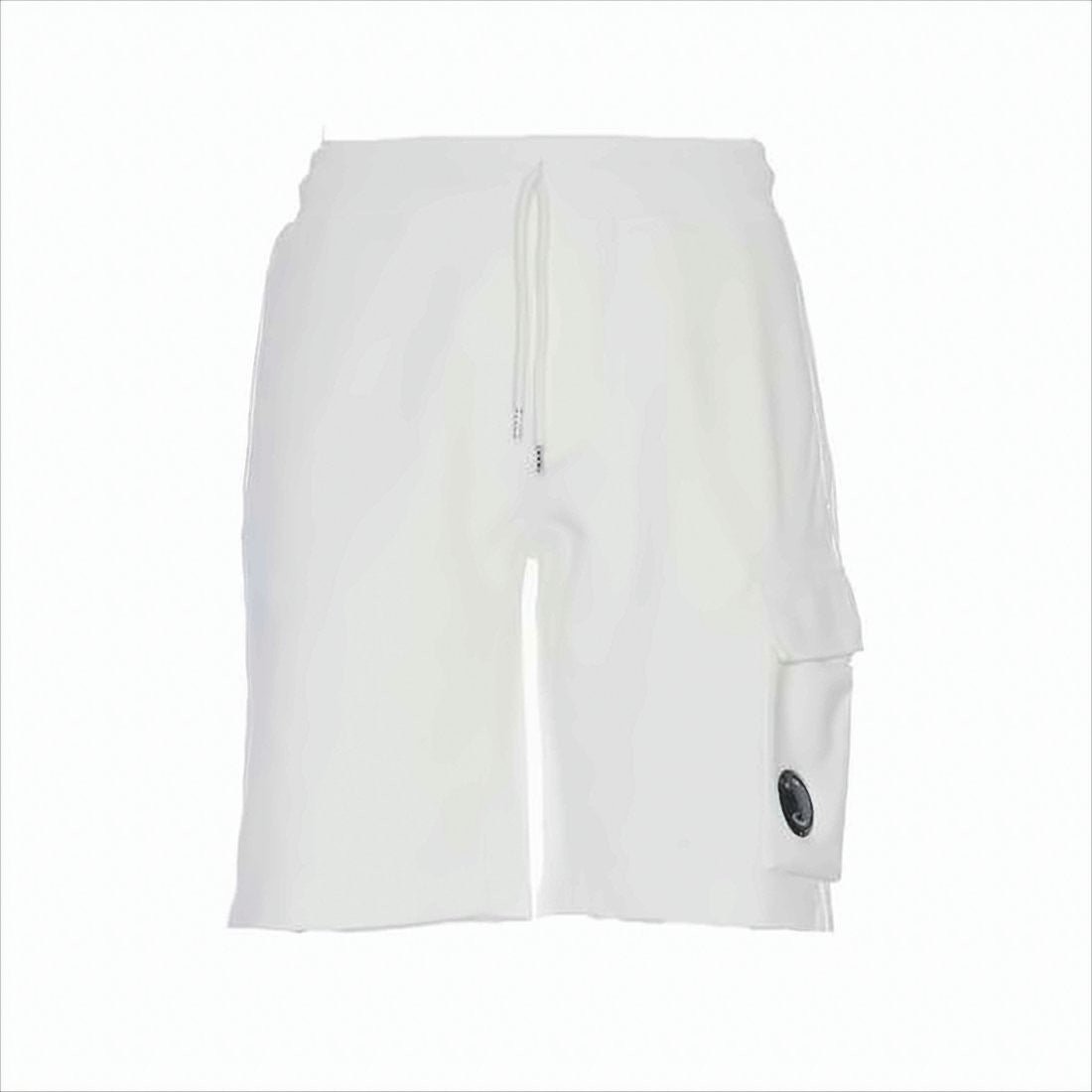 Relaxed Fit White Cotton Shorts