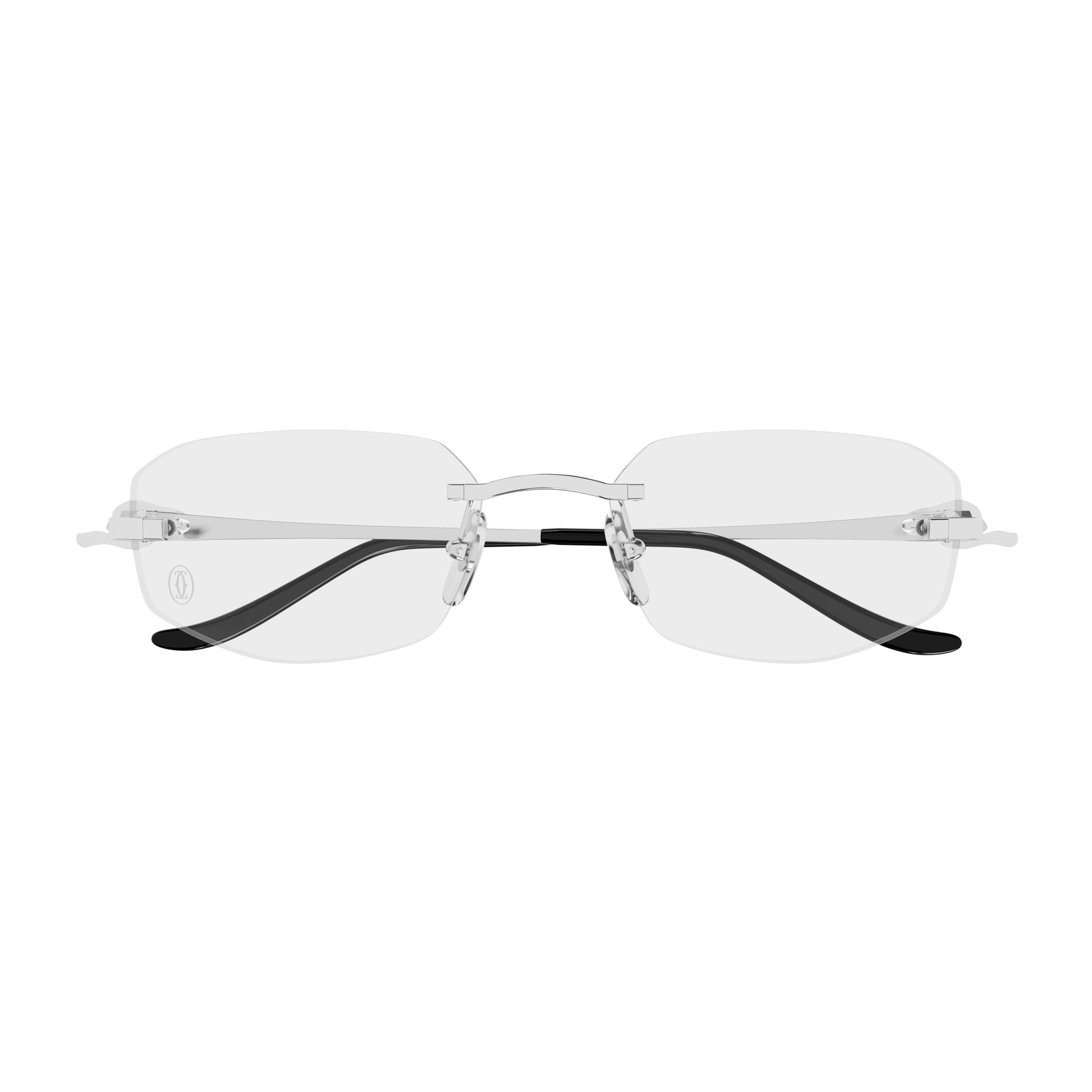 Ct0601O Rectangular Rimless Eyeglasses with Panther Motif