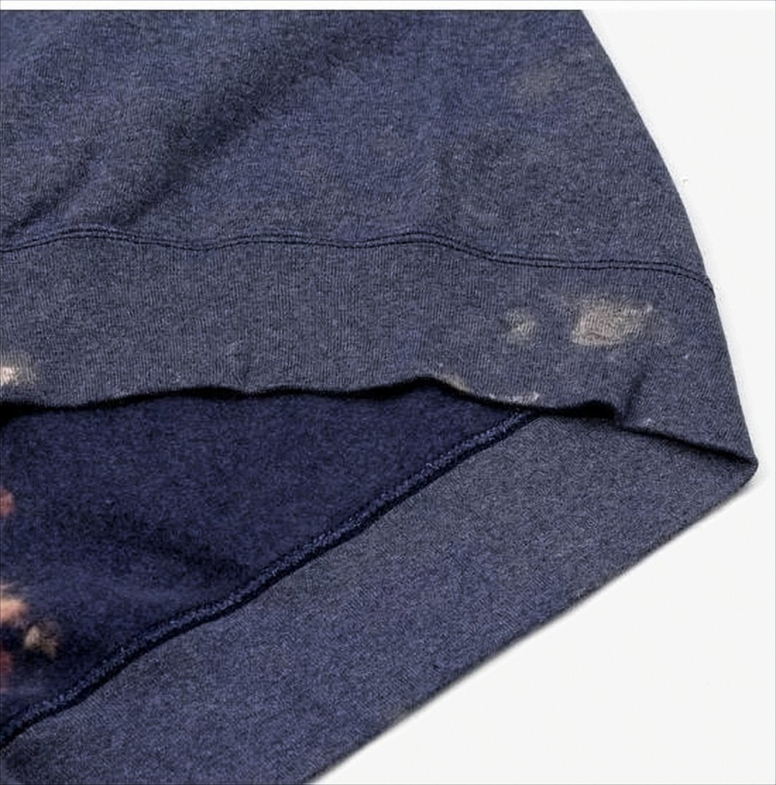Bleached Tie-Dye Long-Sleeve Sweatshirt with Graphic Detail