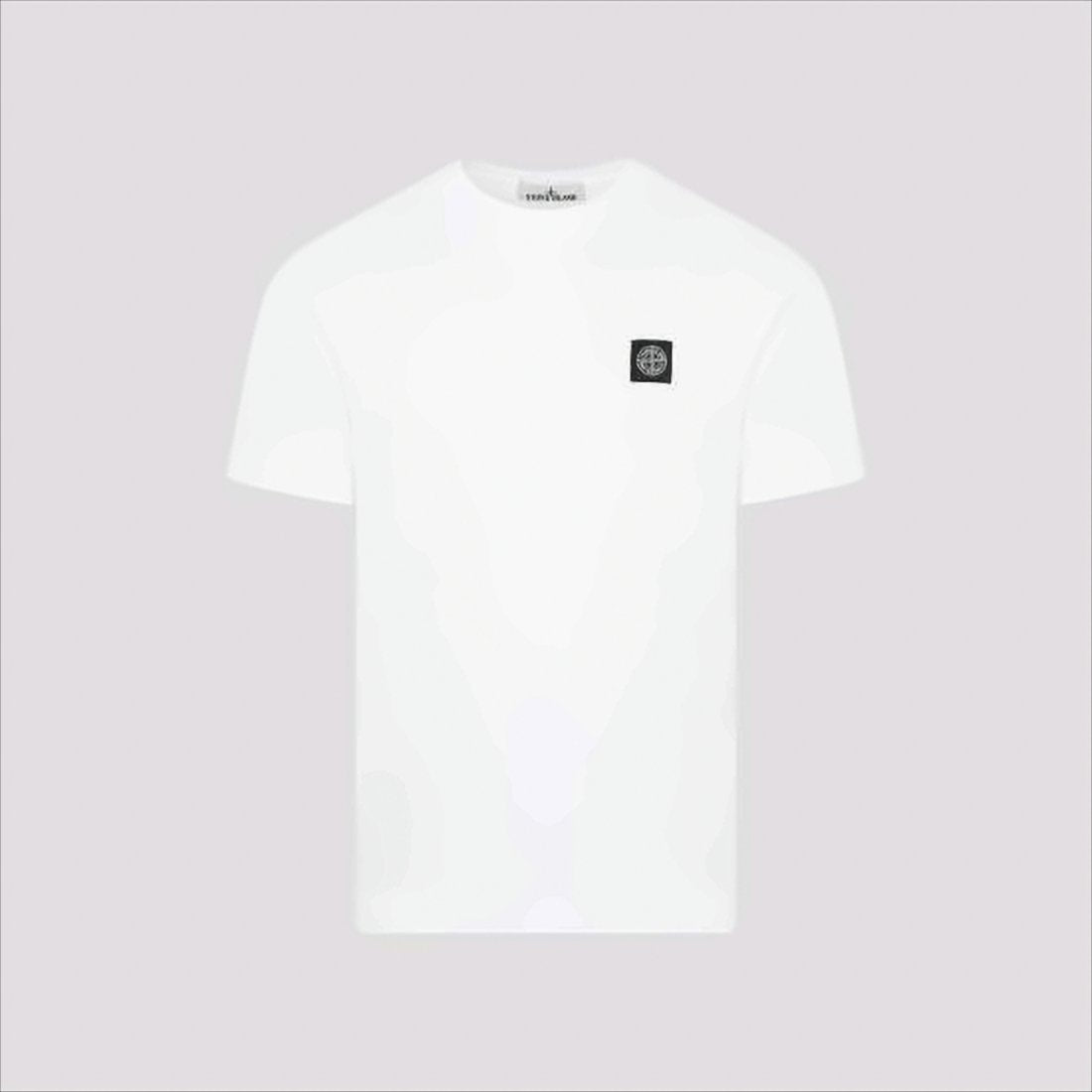 Minimalist Short-Sleeve Cotton T-Shirt with Iconic Logo Patch