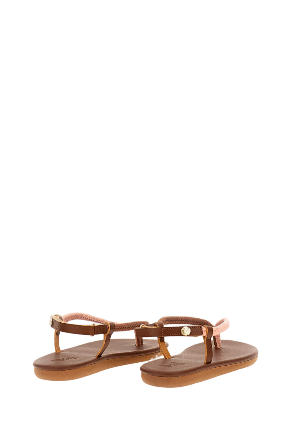 Pink Tan Zoi Cord Leather Sandals