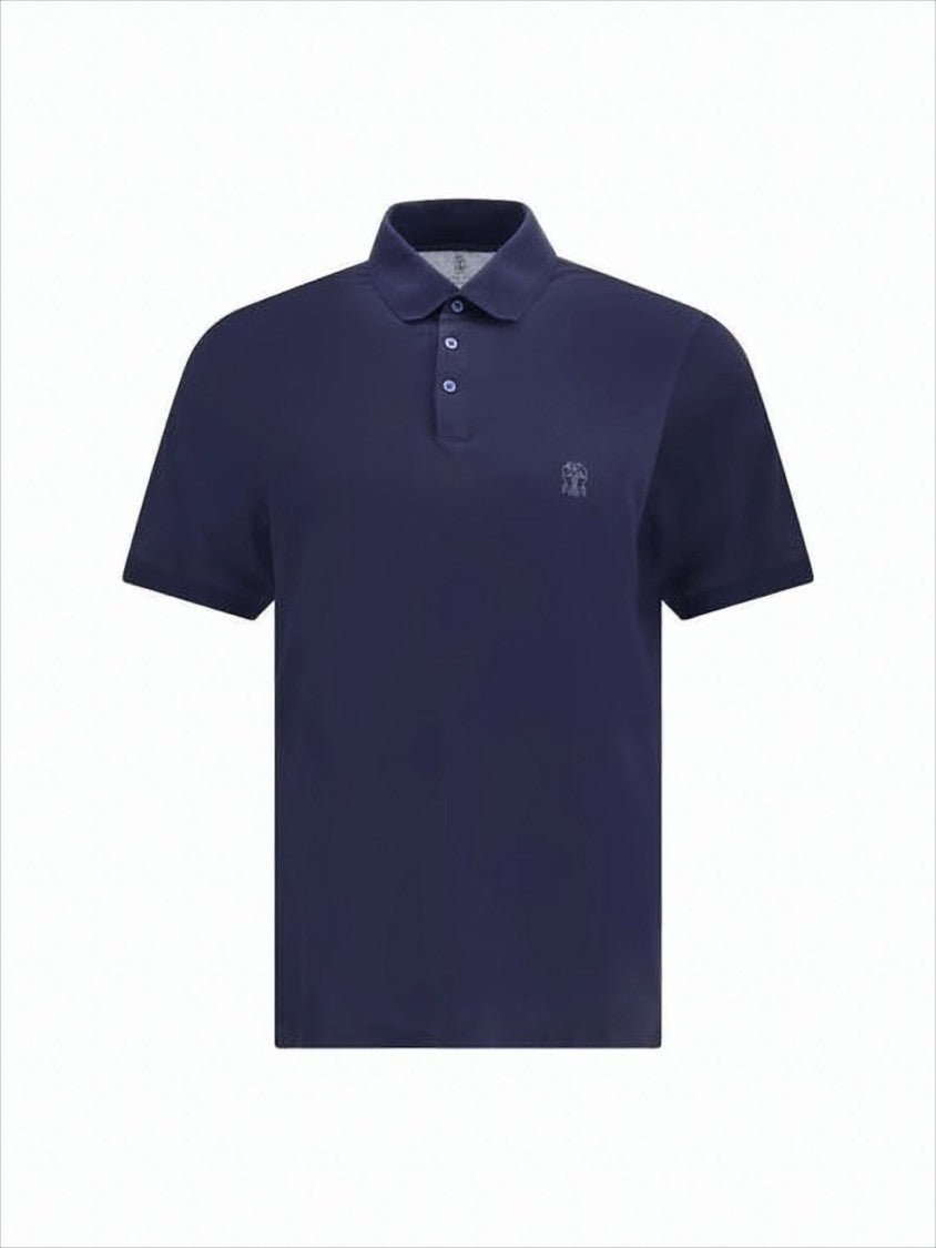 Smooth-Finish Short-Sleeve Polo Shirt With Tailored Fit