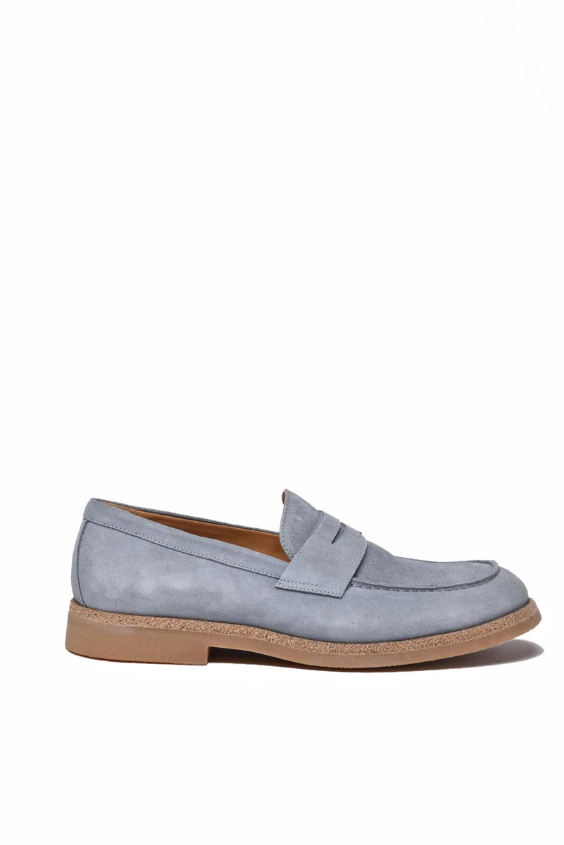 Suede Moccasin - Denim