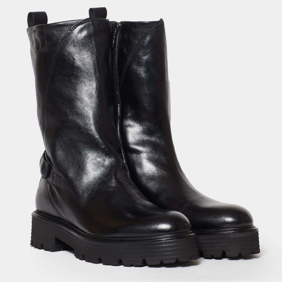 Biker-Style Ankle Boots
