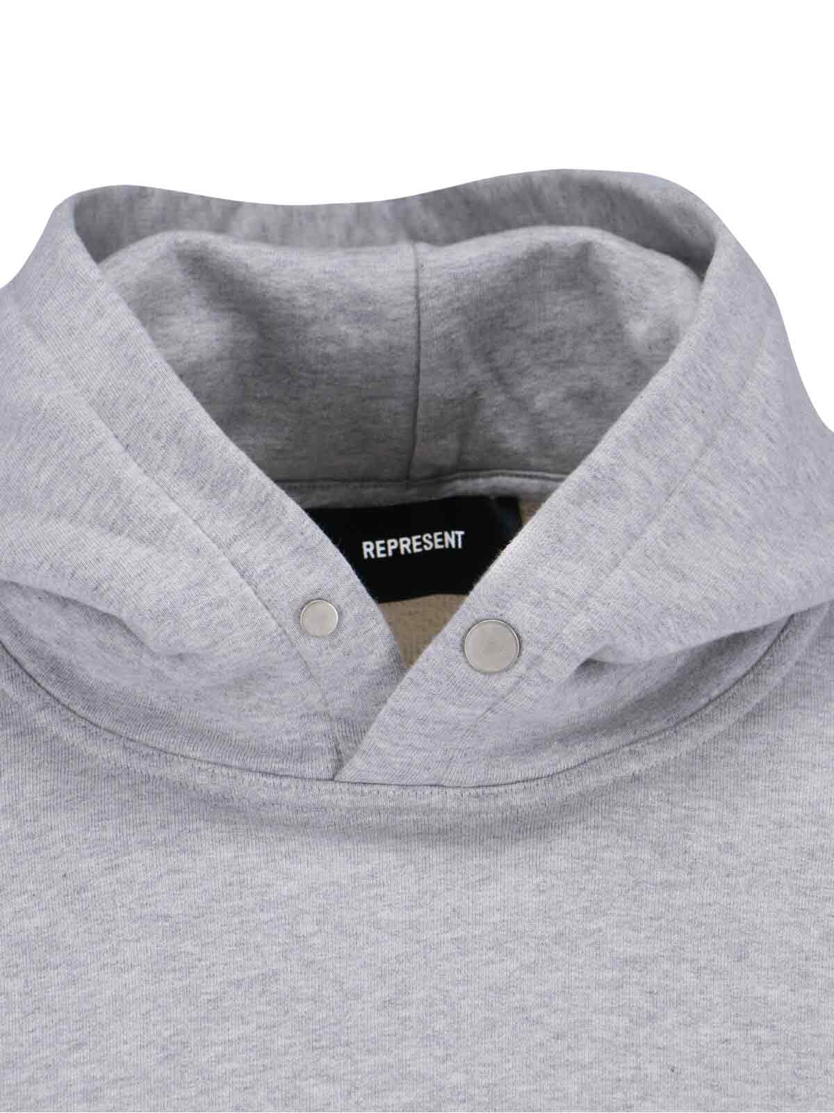 Hooded Sweatshirt In Grey Cotton
