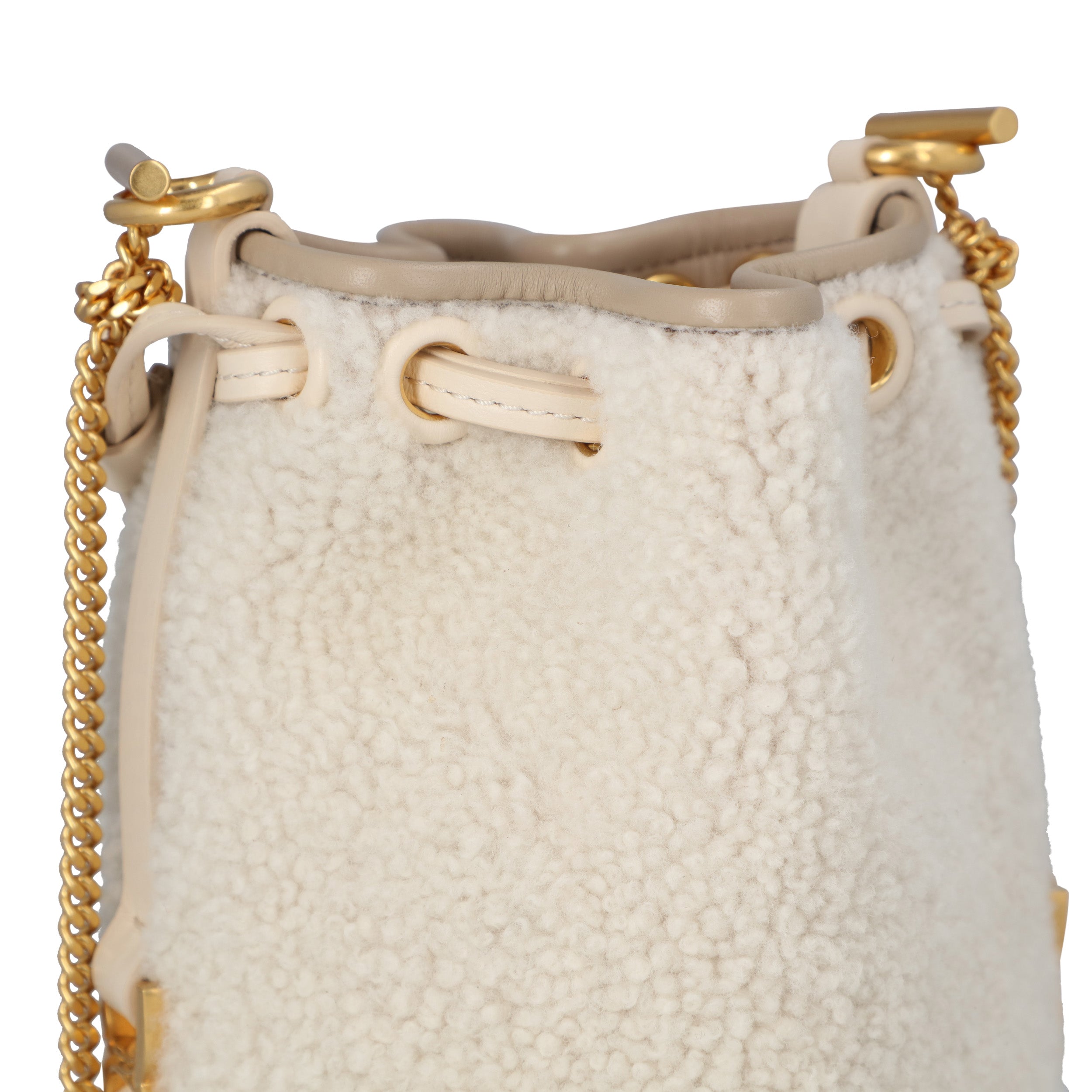 Marcie Micro Bucket Bag Beige