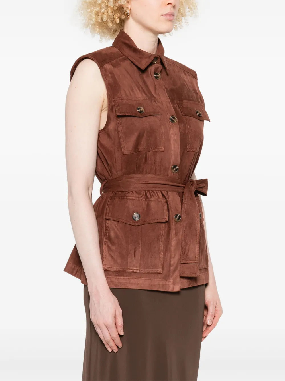 Tailored Sleeveless Gilet With Minimalist Design