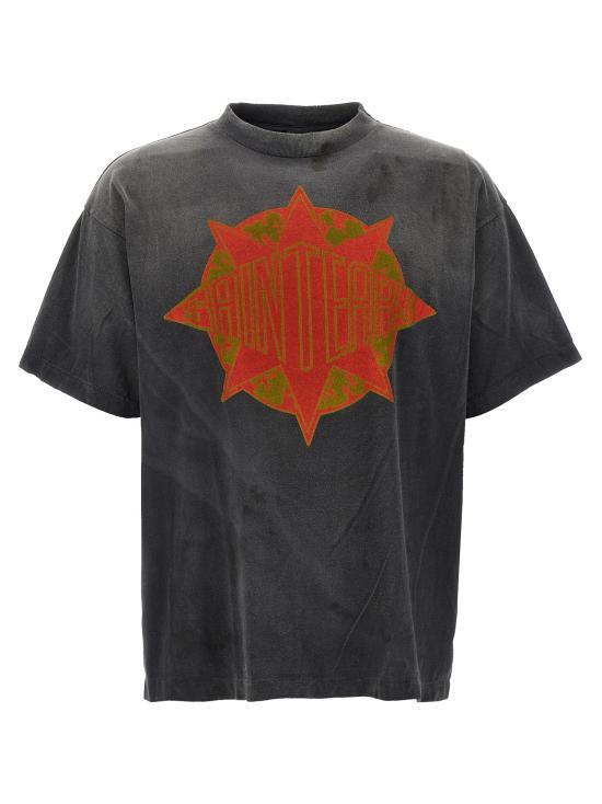 Boxy-Fit Short-Sleeved Black Graphic Tee