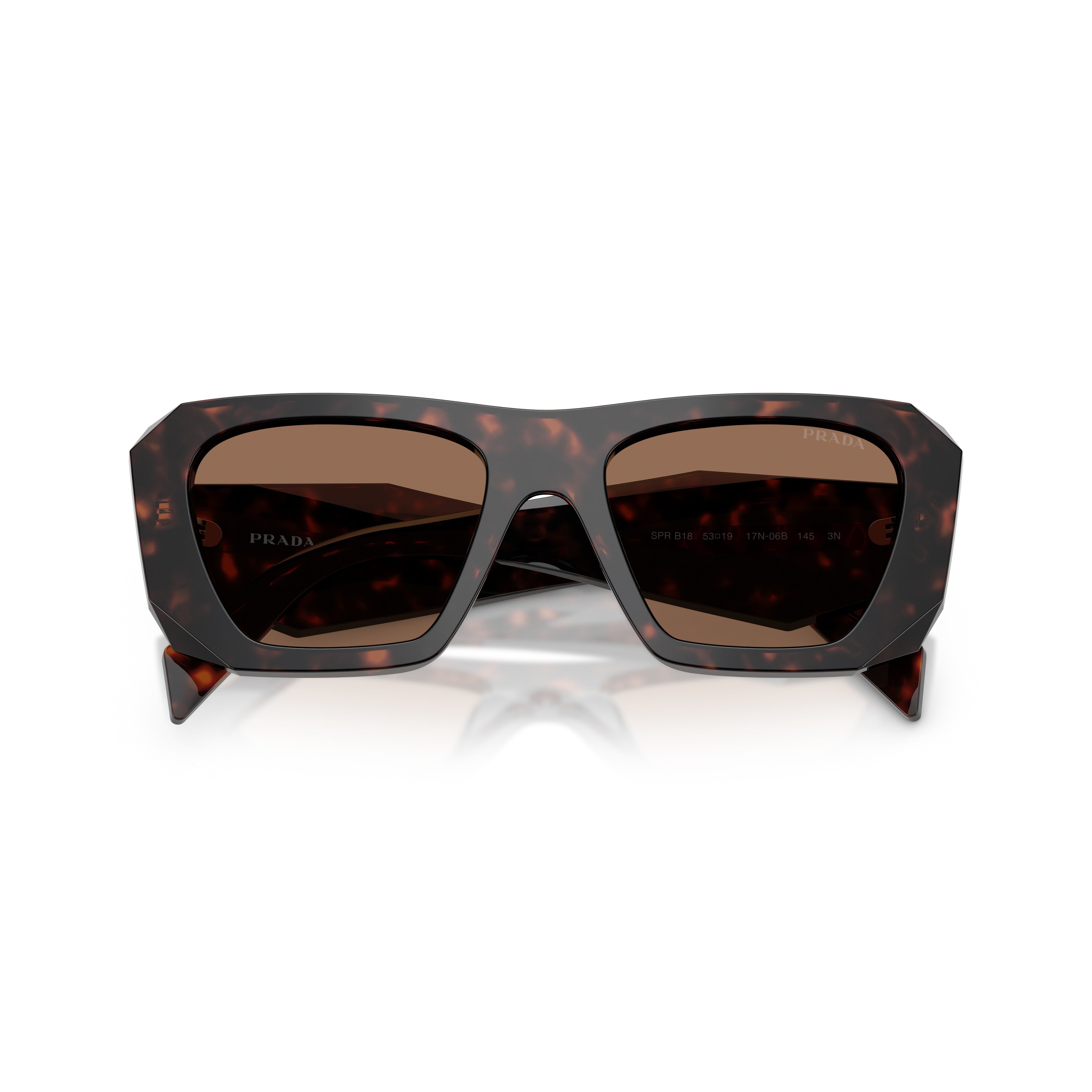 0pr B18s Oversized Geometric Frame Tortoiseshell Acetate Sunglasses