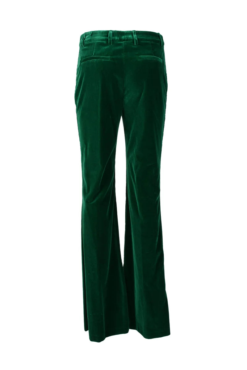 Cotton Stretch Trousers - Green
