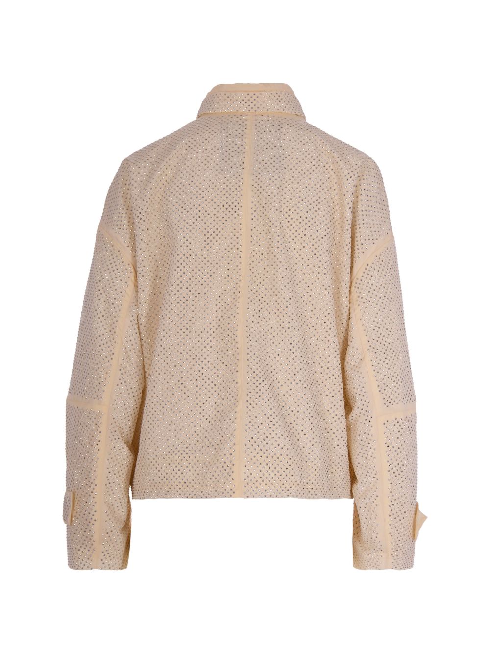 Cropped Shirt with High Collar