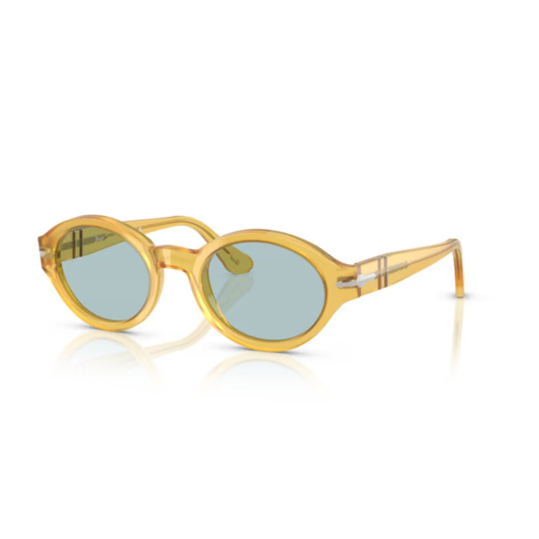 0po3378s Translucent Yellow Acetate Oval Sunglasses