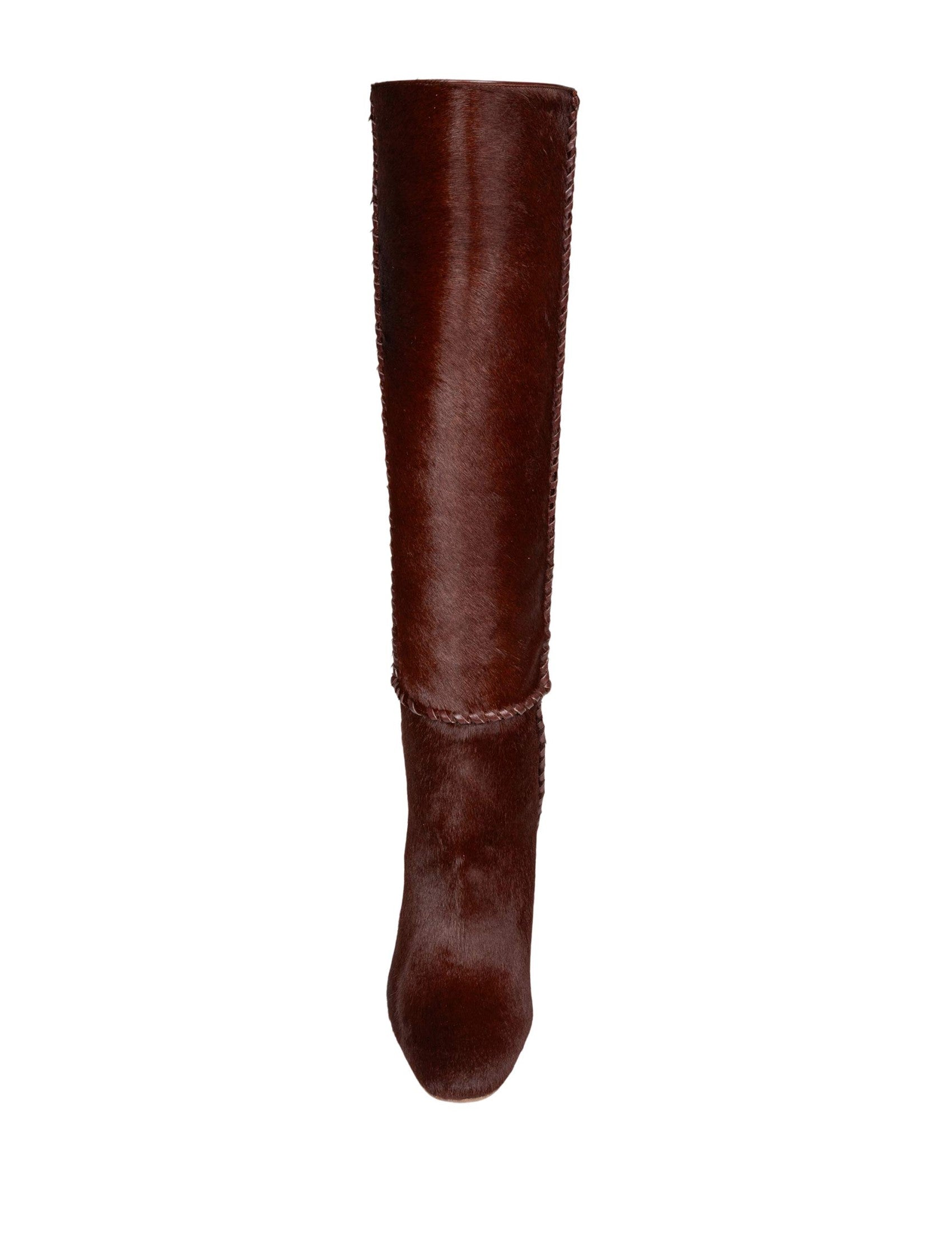 Brown Indy 85 Ponyskin Boots