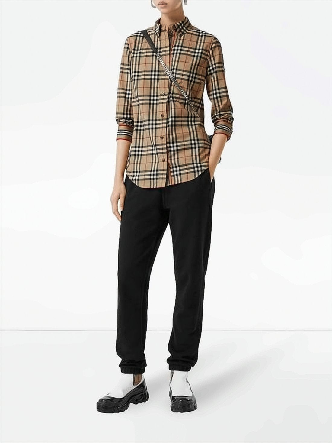 Check Pattern Cotton Blend Burberry Shirt