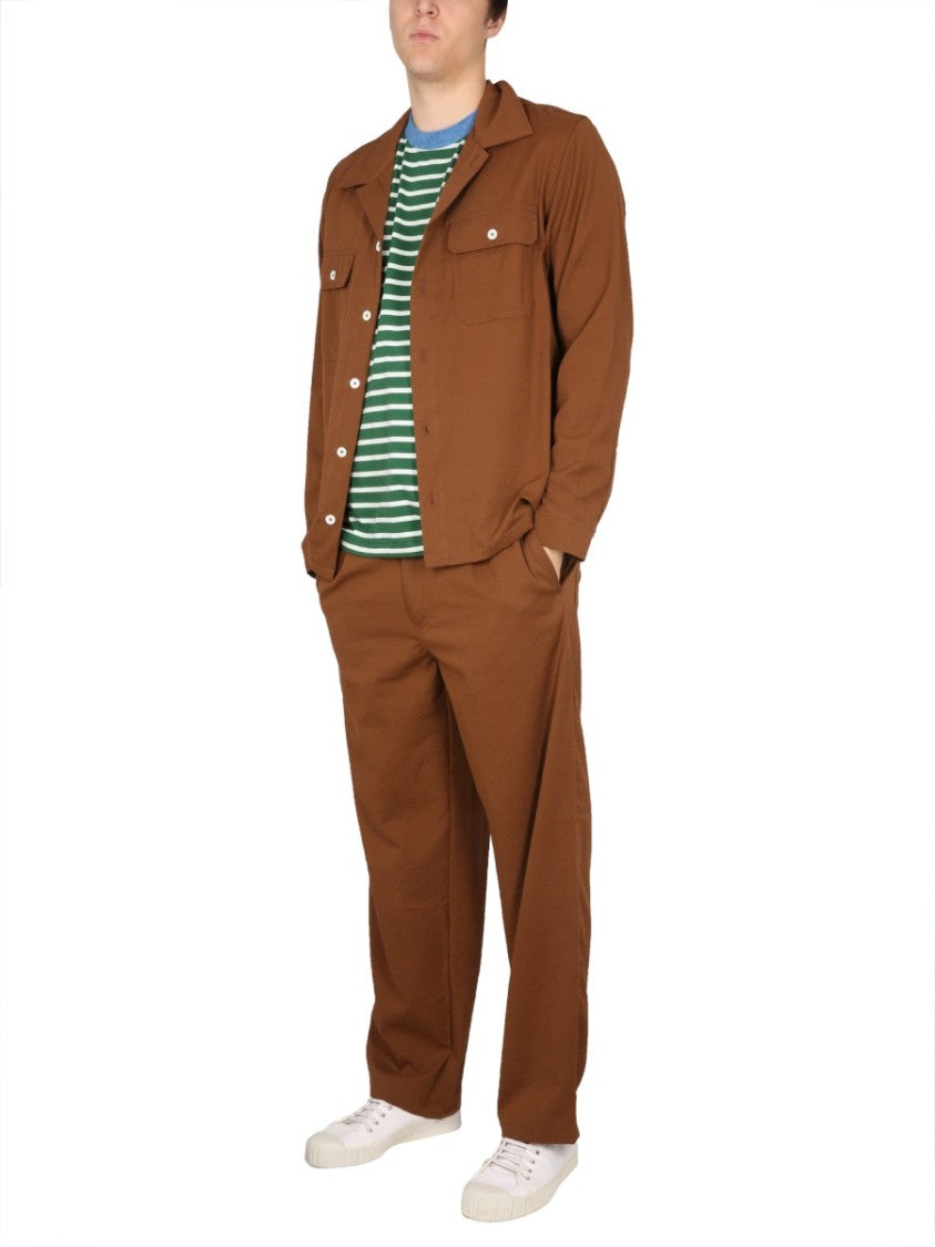 Bowling Neck Cotton Shirt