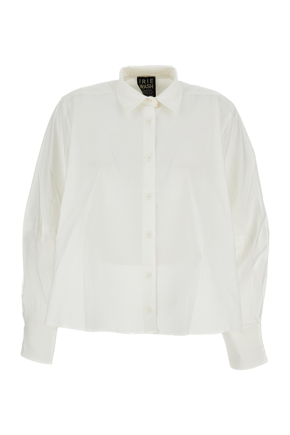 Crisp White Shirt with Structured Collar and Tailored Fit