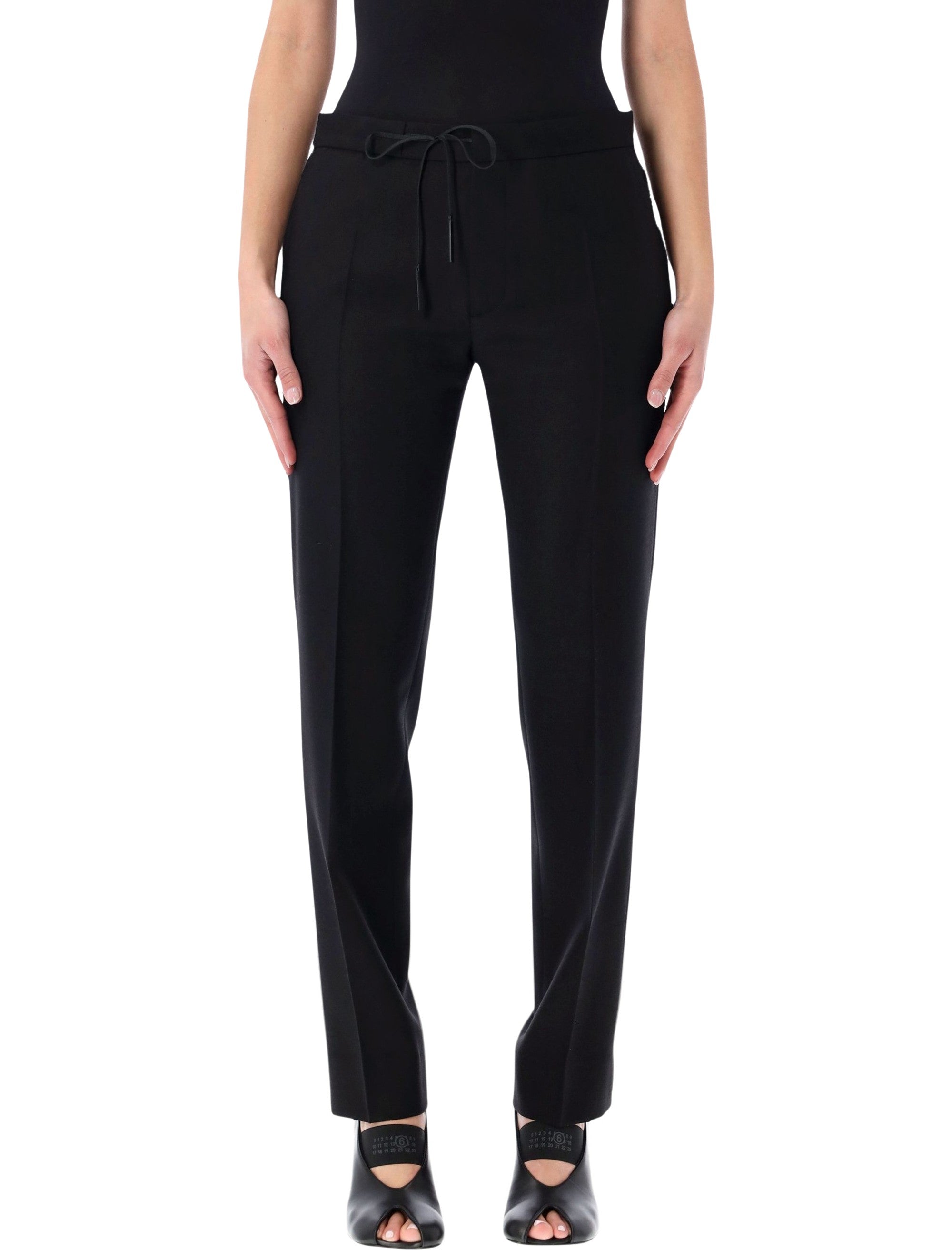 Black Formal Drawstring Trousers