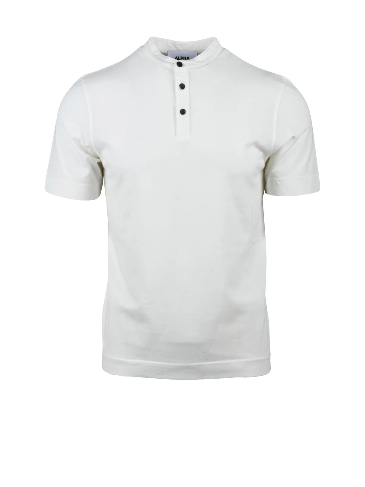 White Cotton Elastane Serafino T-shirt