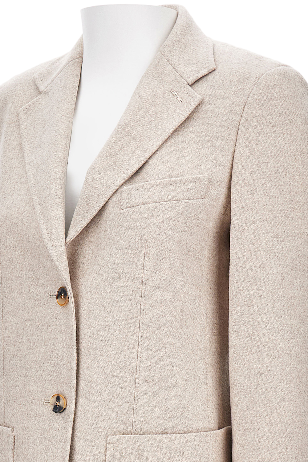 Single-Breasted Tailored Jacket with Patch Pockets