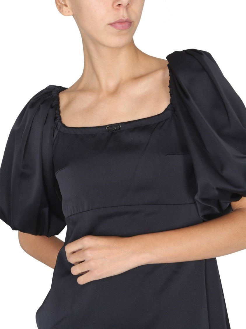Mini Dress With Balloon Sleeves