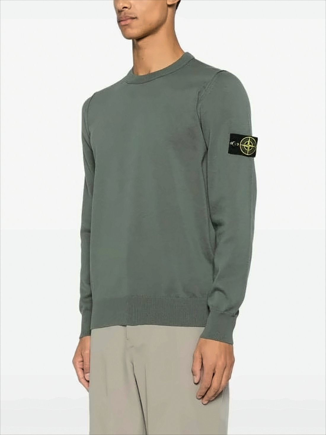 Minimalist Green Knit Sweater