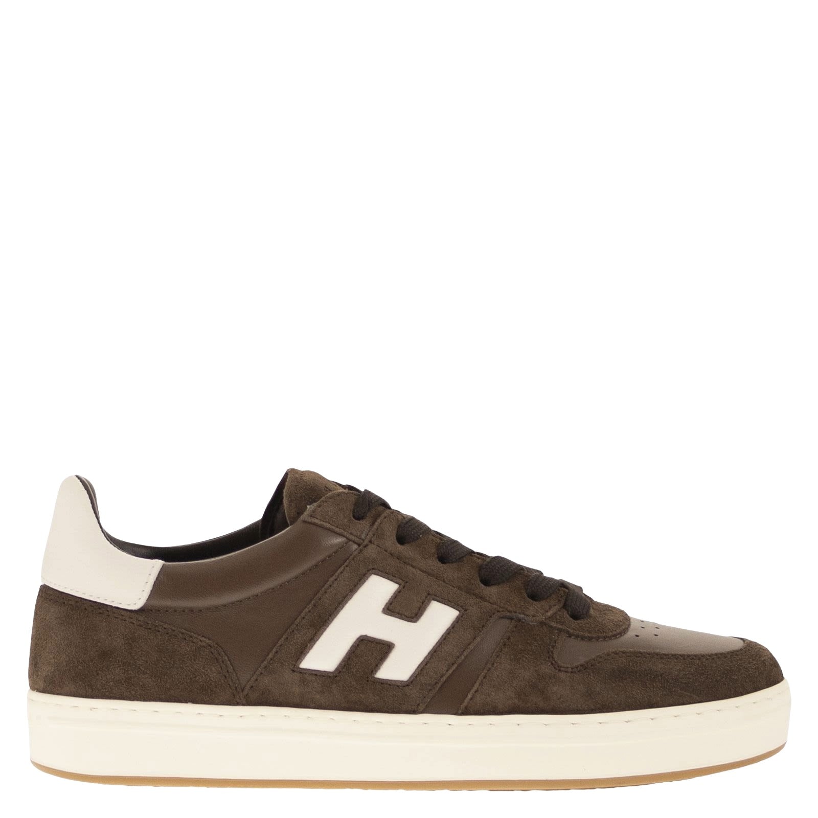 Lace-Up Sneakers With Iconic 'H' Logo And Elevated Sole
