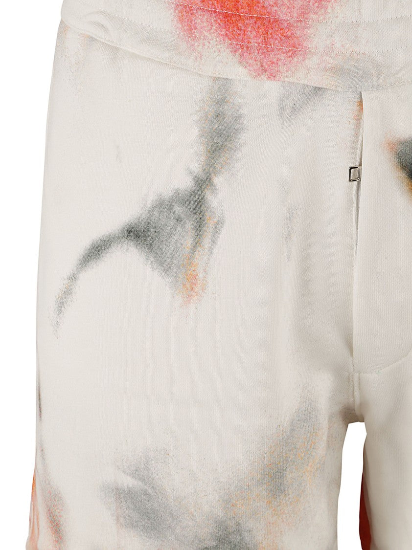 Abstract Print Cotton Shorts With Relaxed Fit