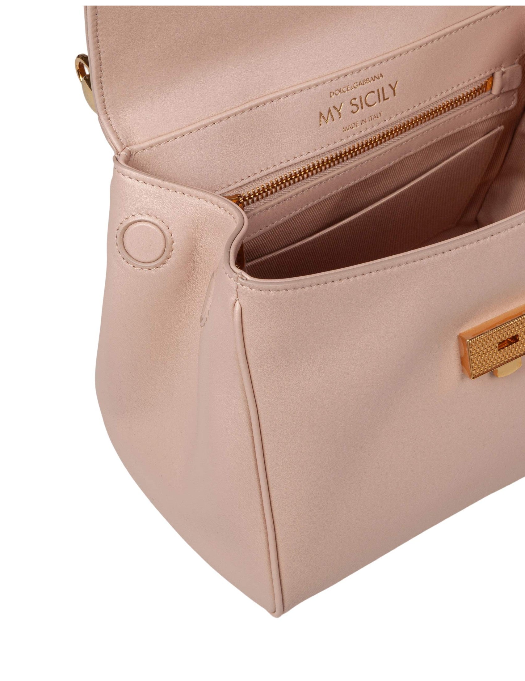 My Sicily Handbag In Nude Leather