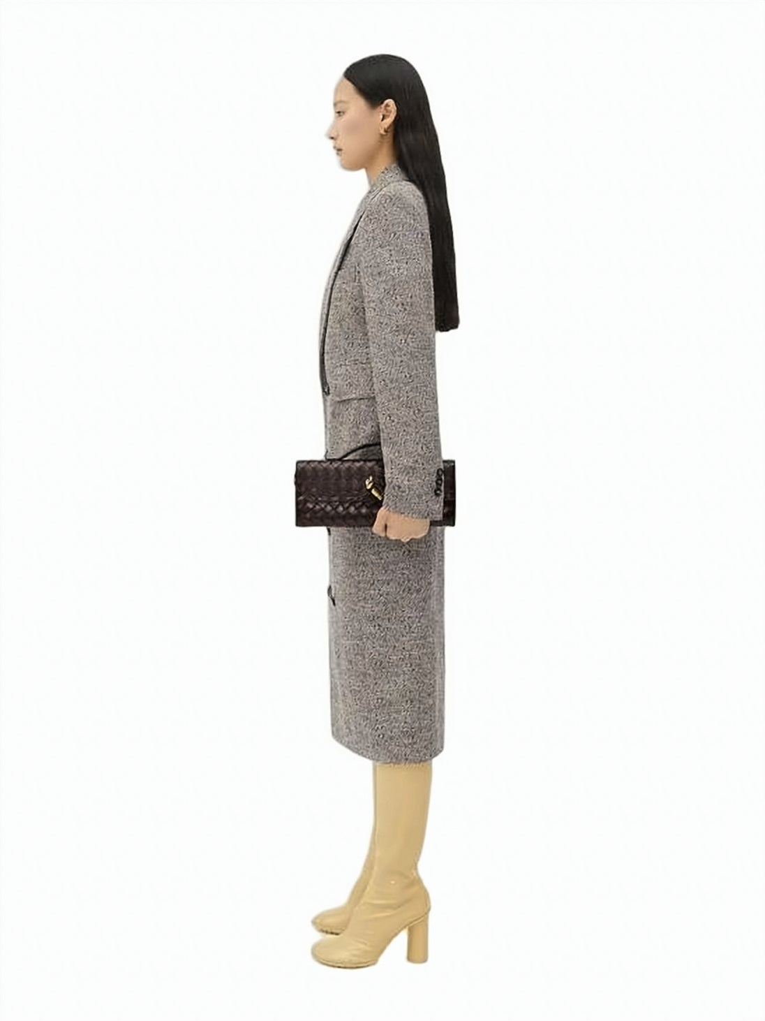 Rectangular Woven Lambskin Tote Bag
