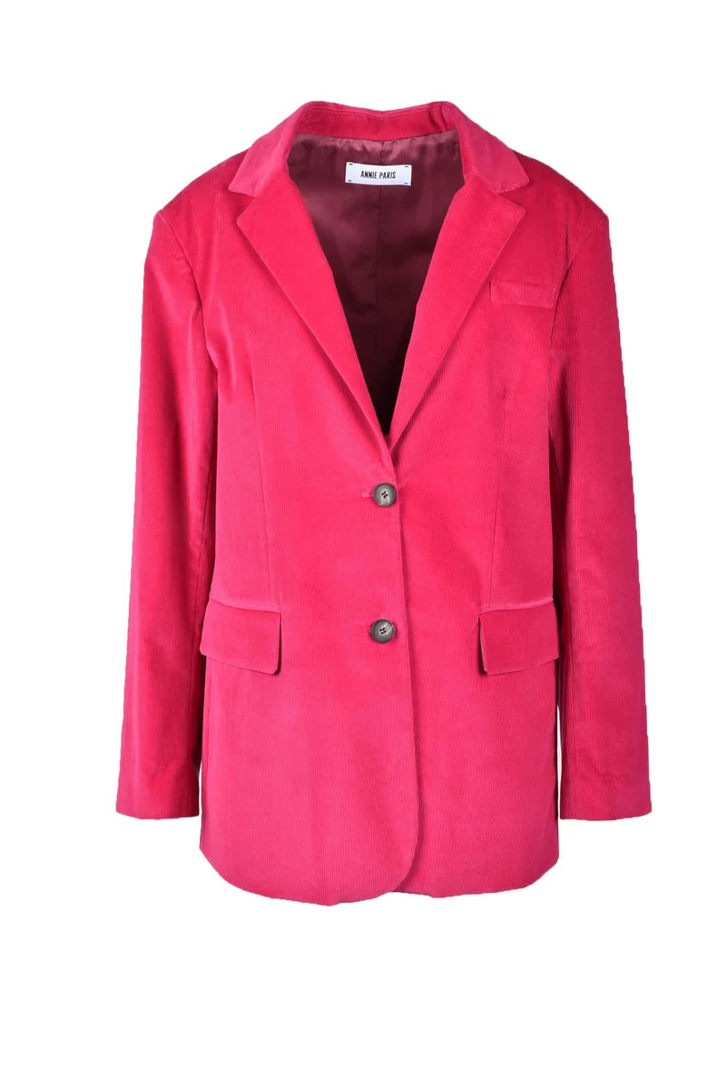 Tailored Fuchsia Jacket with Classic Lapel