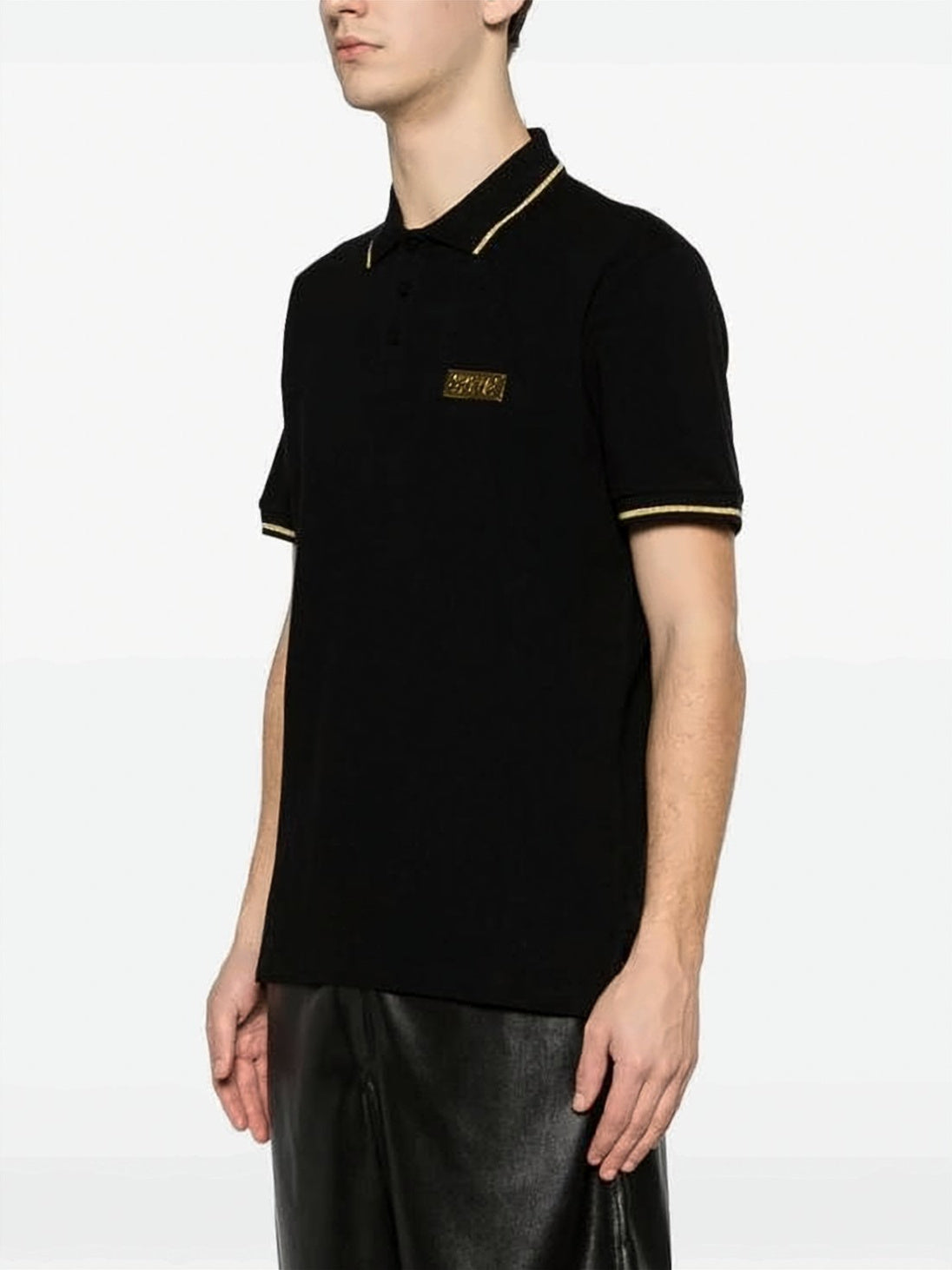 Short Sleeve Black Polo Shirt