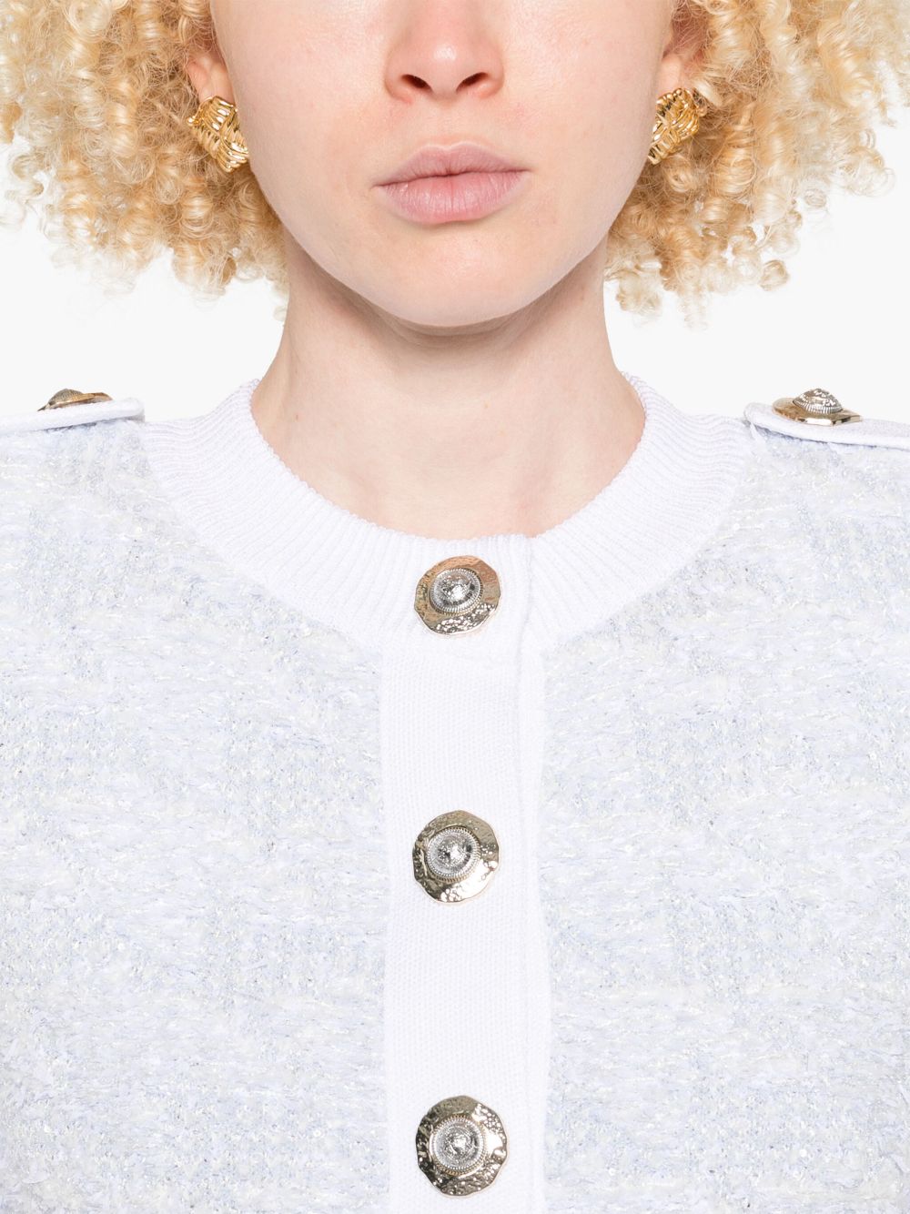 Textured Cropped Sweater