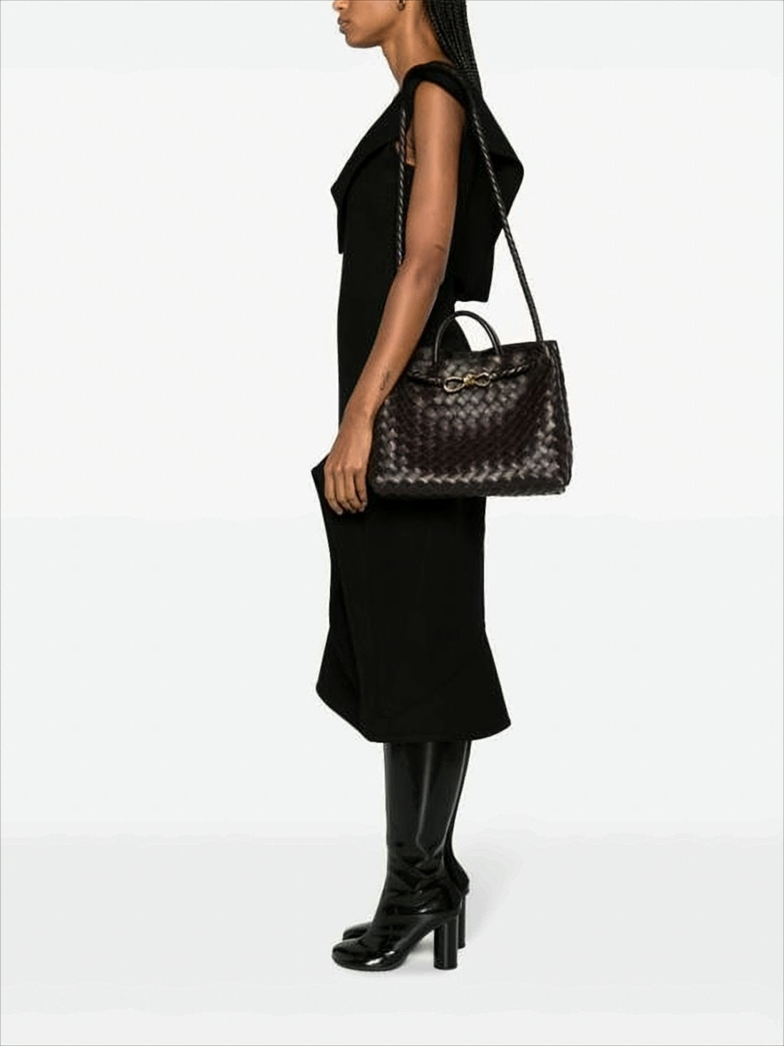 Woven Calf Leather Tote Bag