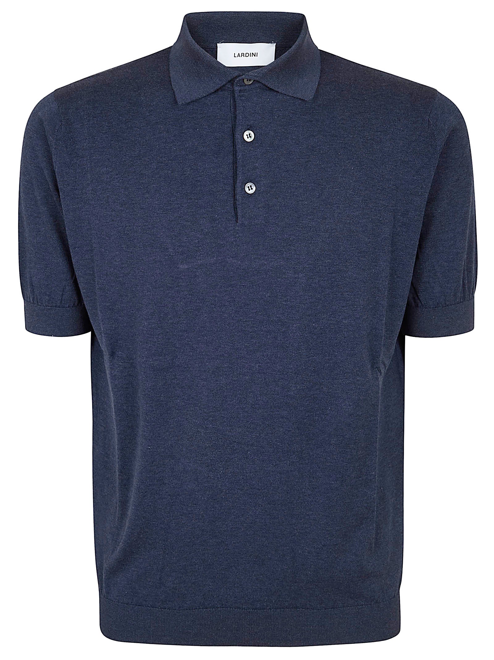 Short-Sleeve Polo Shirt With Structured Collar And Ribbed Cuffs