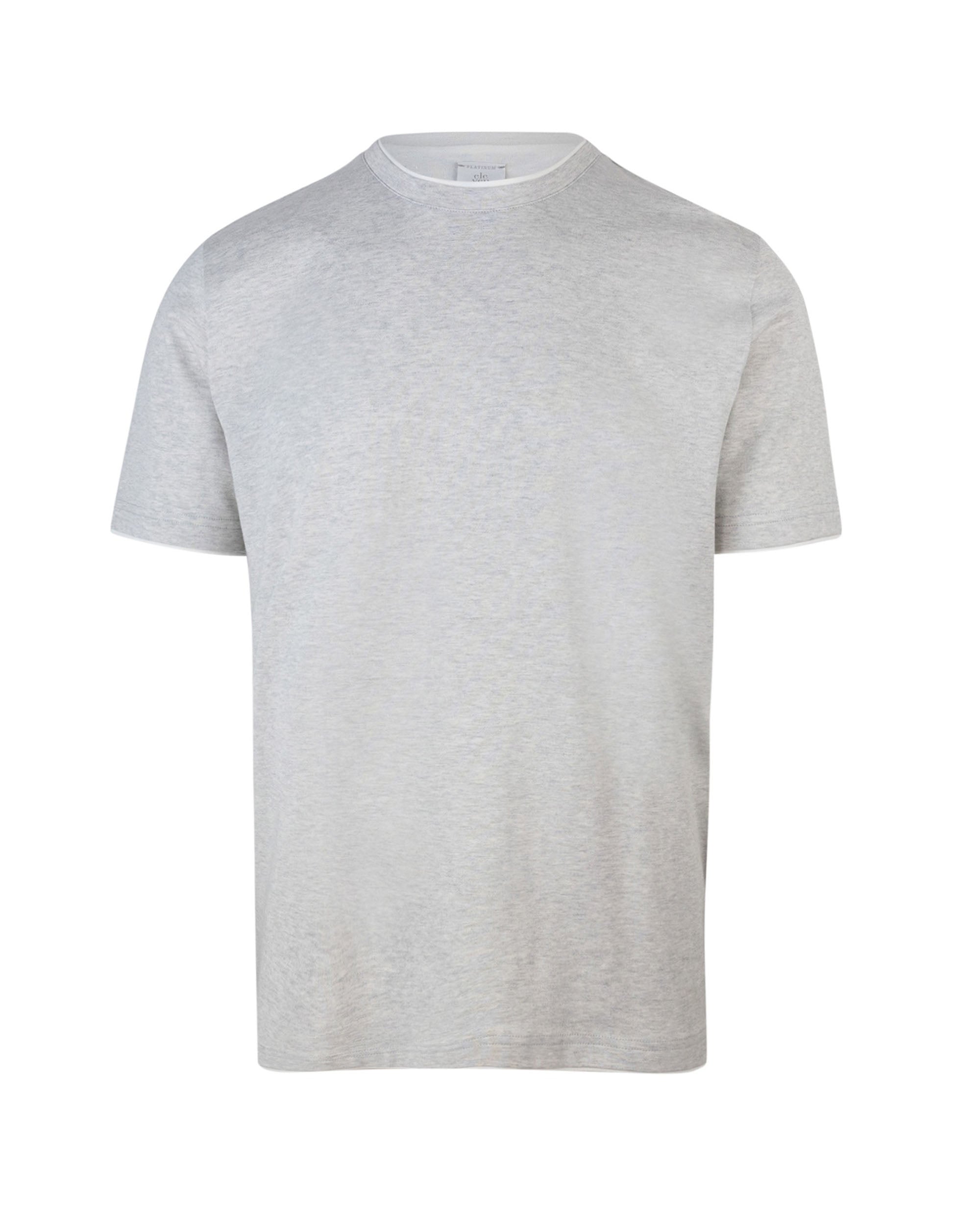 Light Grey Cotton Crew Neck T-Shirt