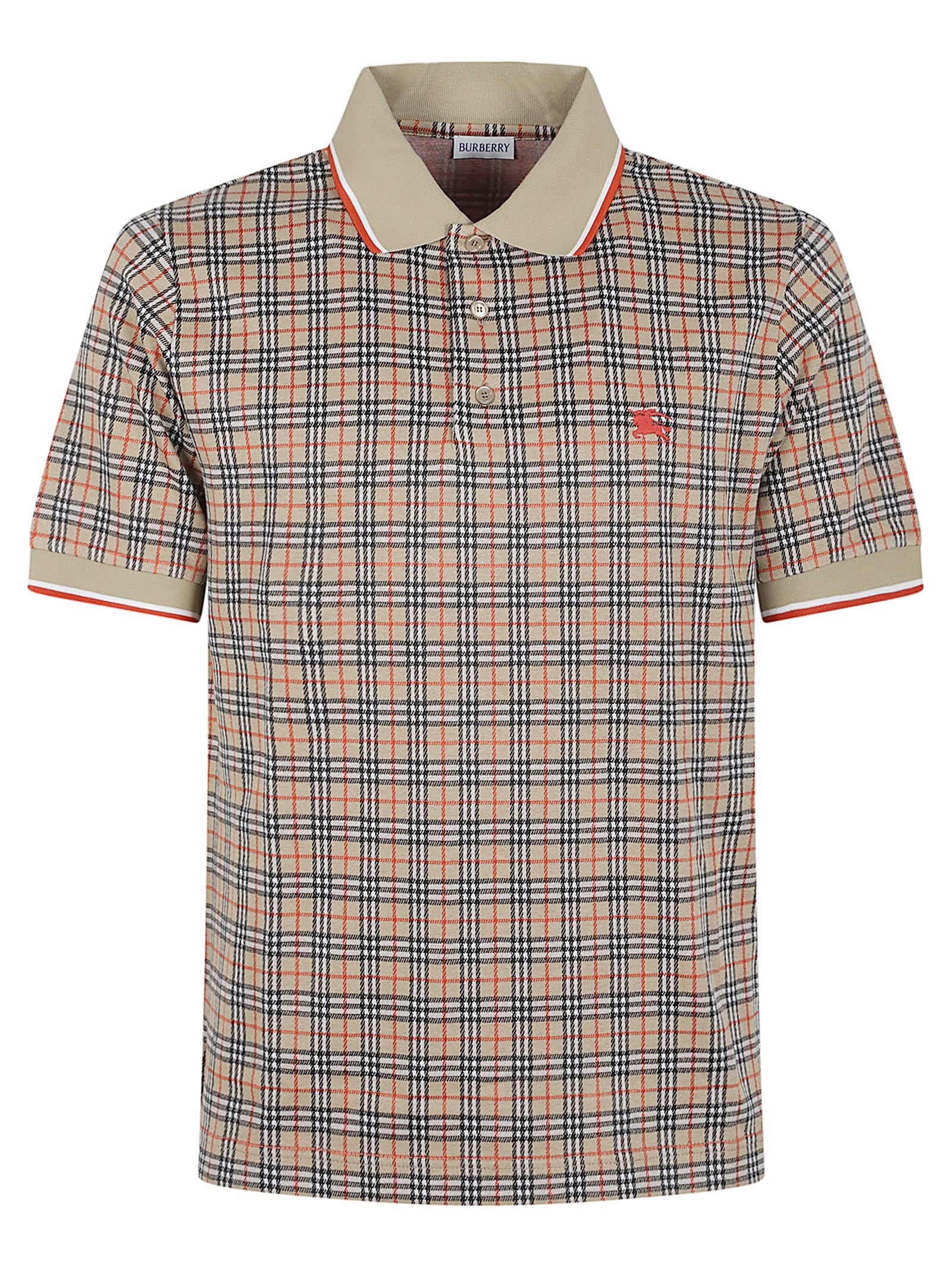 Checkered Pattern Polo Shirt