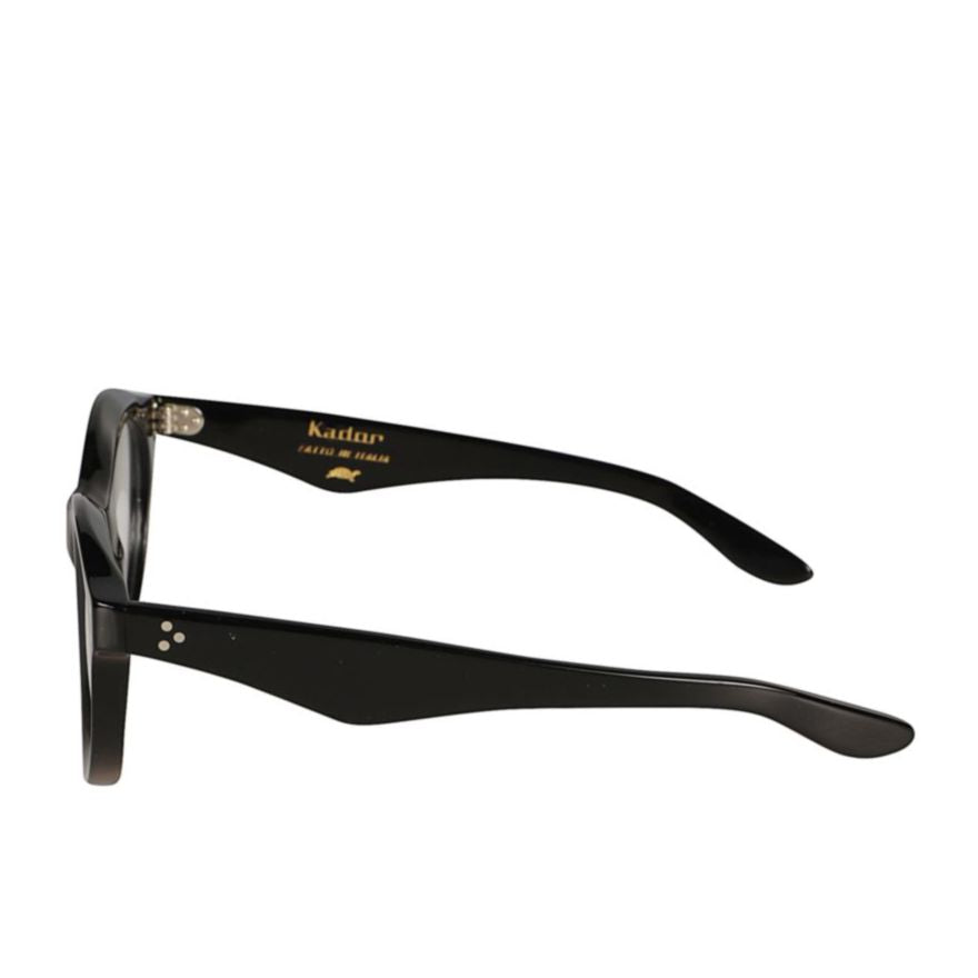 Thick Glossy Black Frame Sunglasses with Rounded Lenses