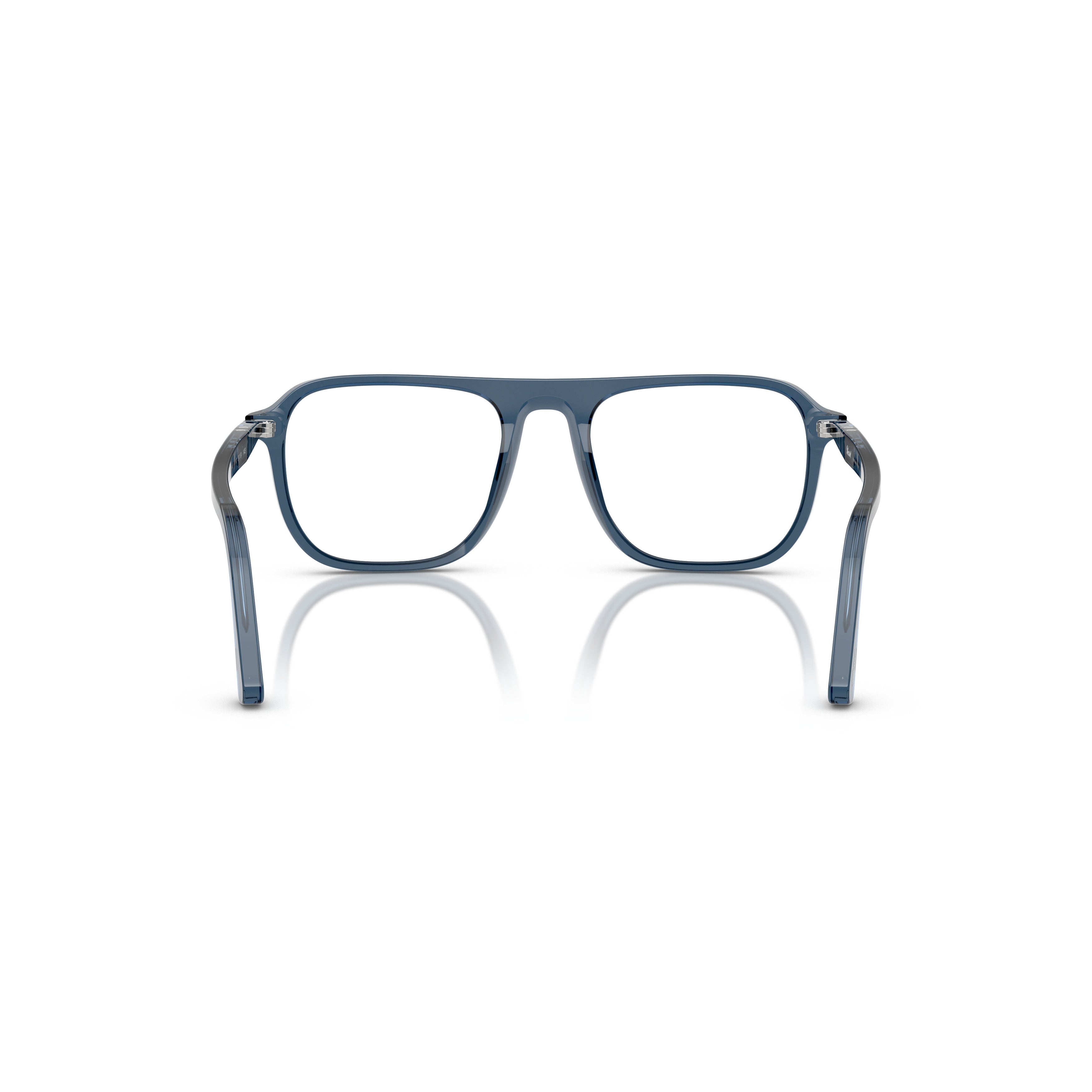 0po3359v Translucent Acetate Square Frame Eyeglasses with Keyhole Bridge