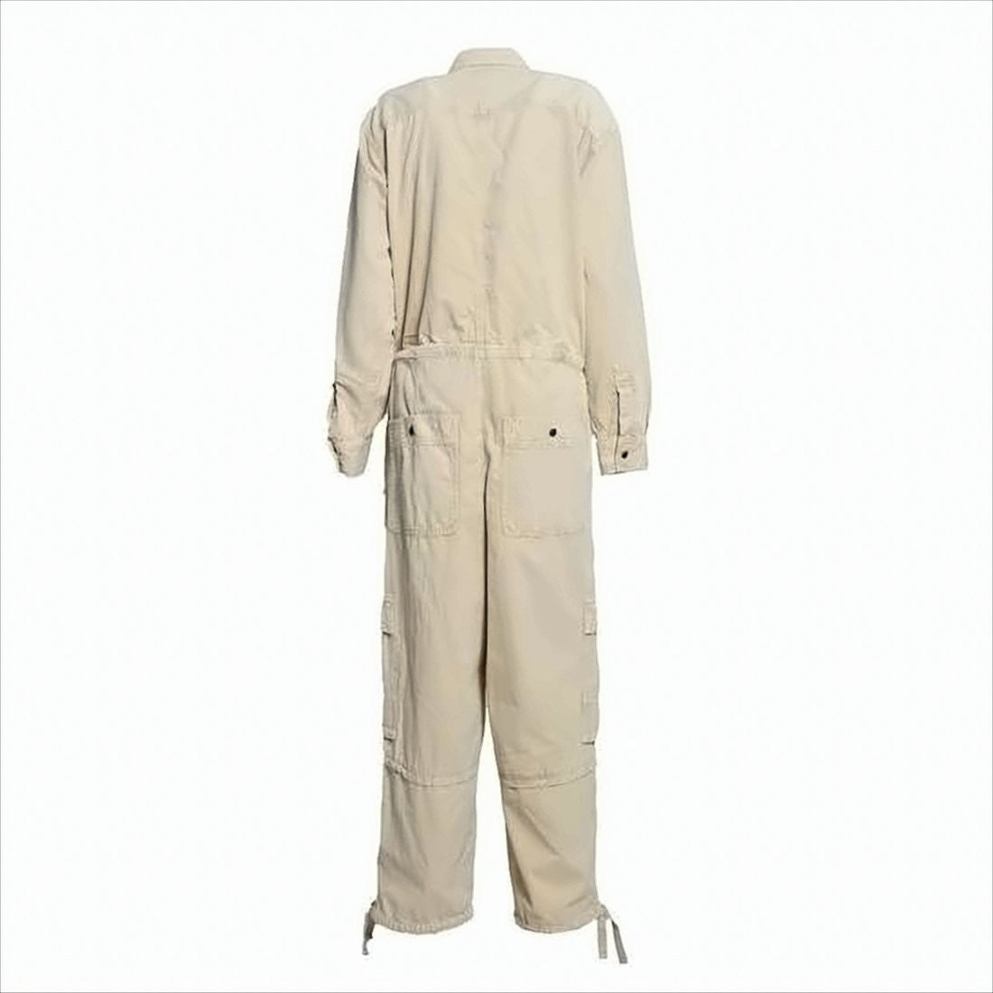 Relaxed-Fit Utility Jumpsuit with Adjustable Drawstring Waist