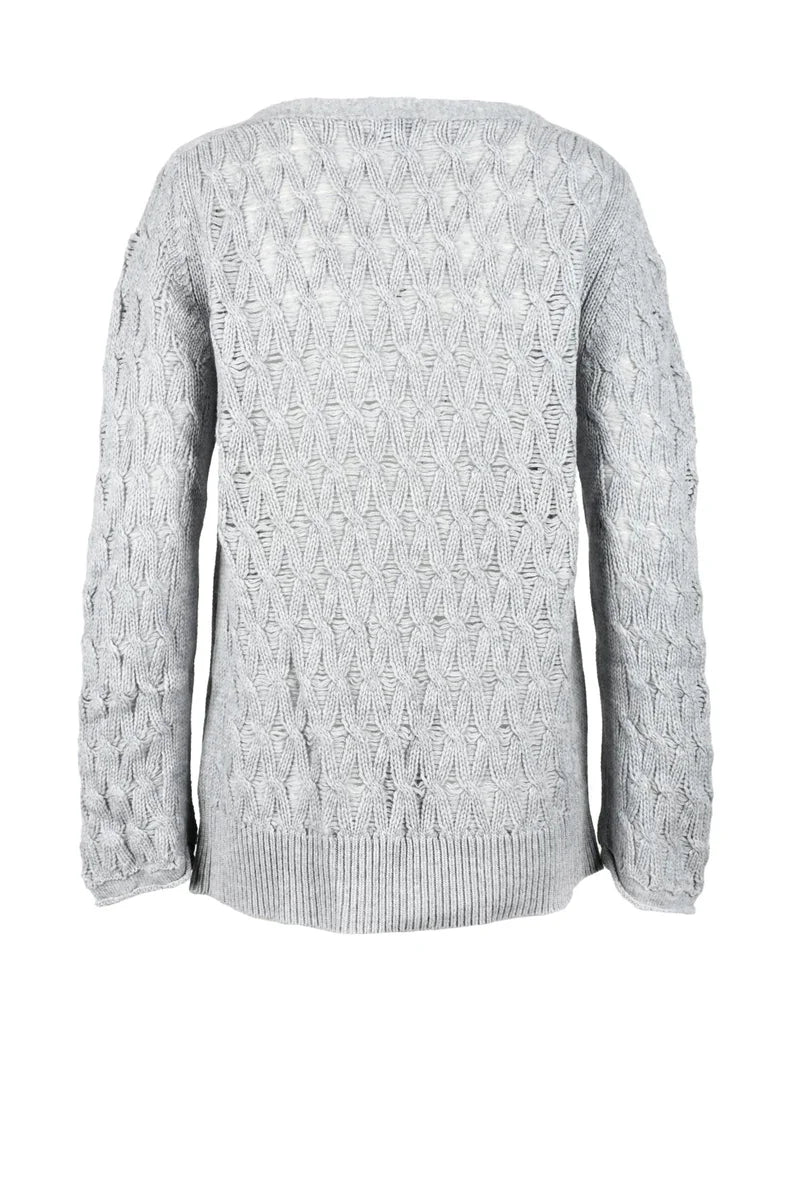 Cashmere Wool Sweater - Light Grey