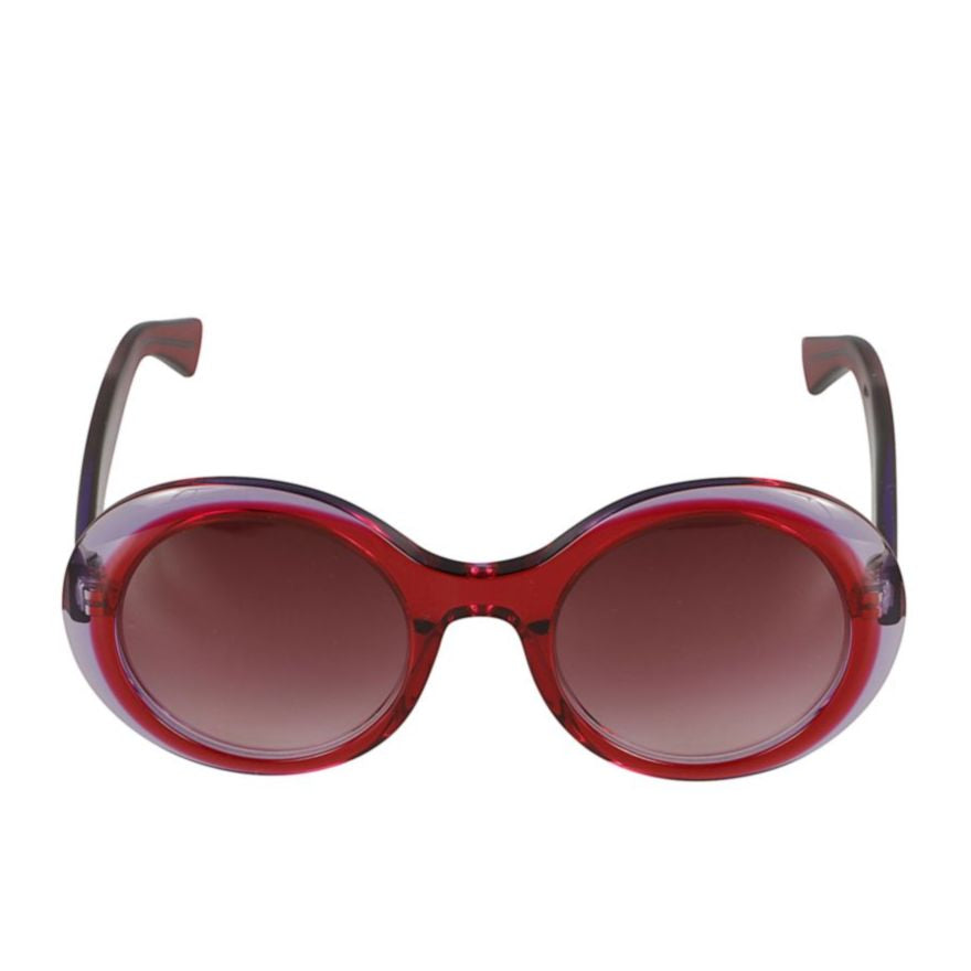 Audrey Bold Translucent Red Sunglasses with Gradient Lenses