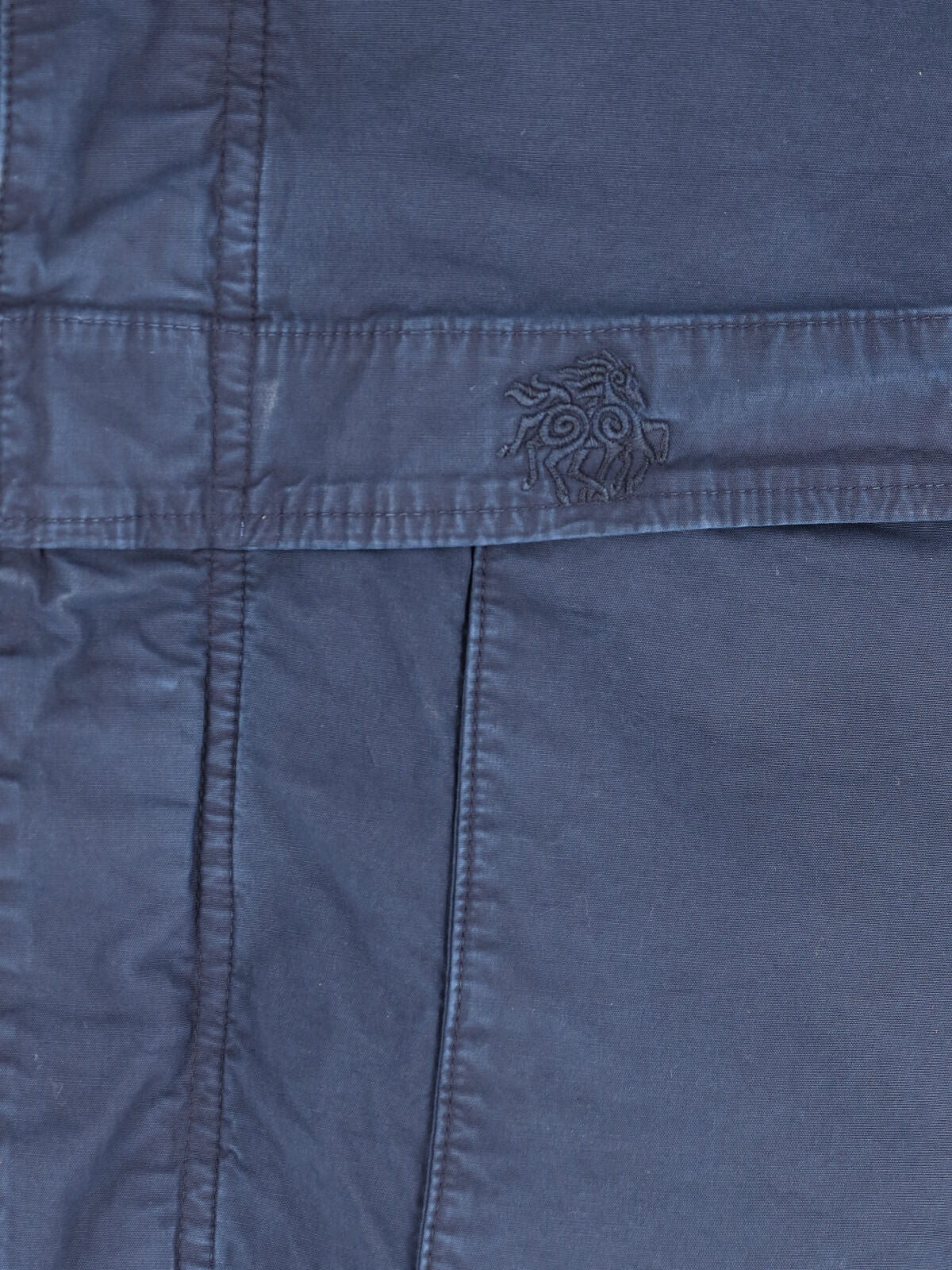 Navy Embroidered Hooded Jacket