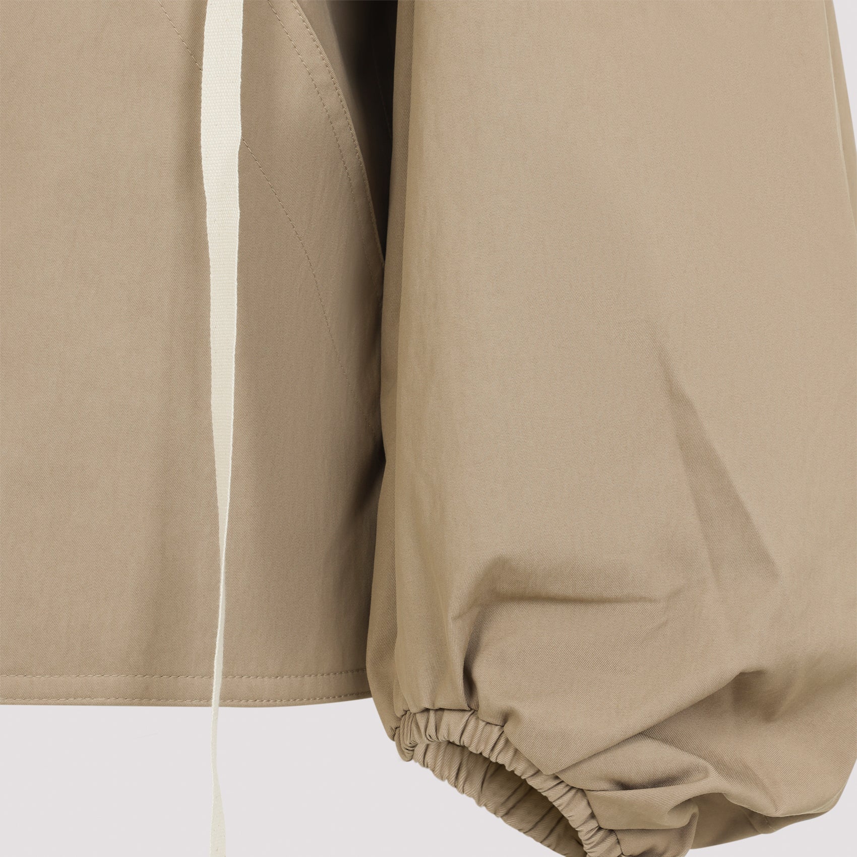 Brown Relaxed Fit Jacket With Oversized Collar And Balloon Sleeves