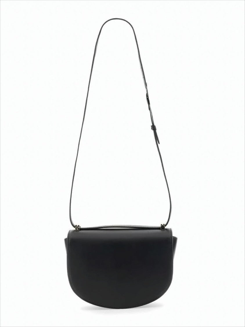 Smooth Leather Geneva Flap Shoulder Bag