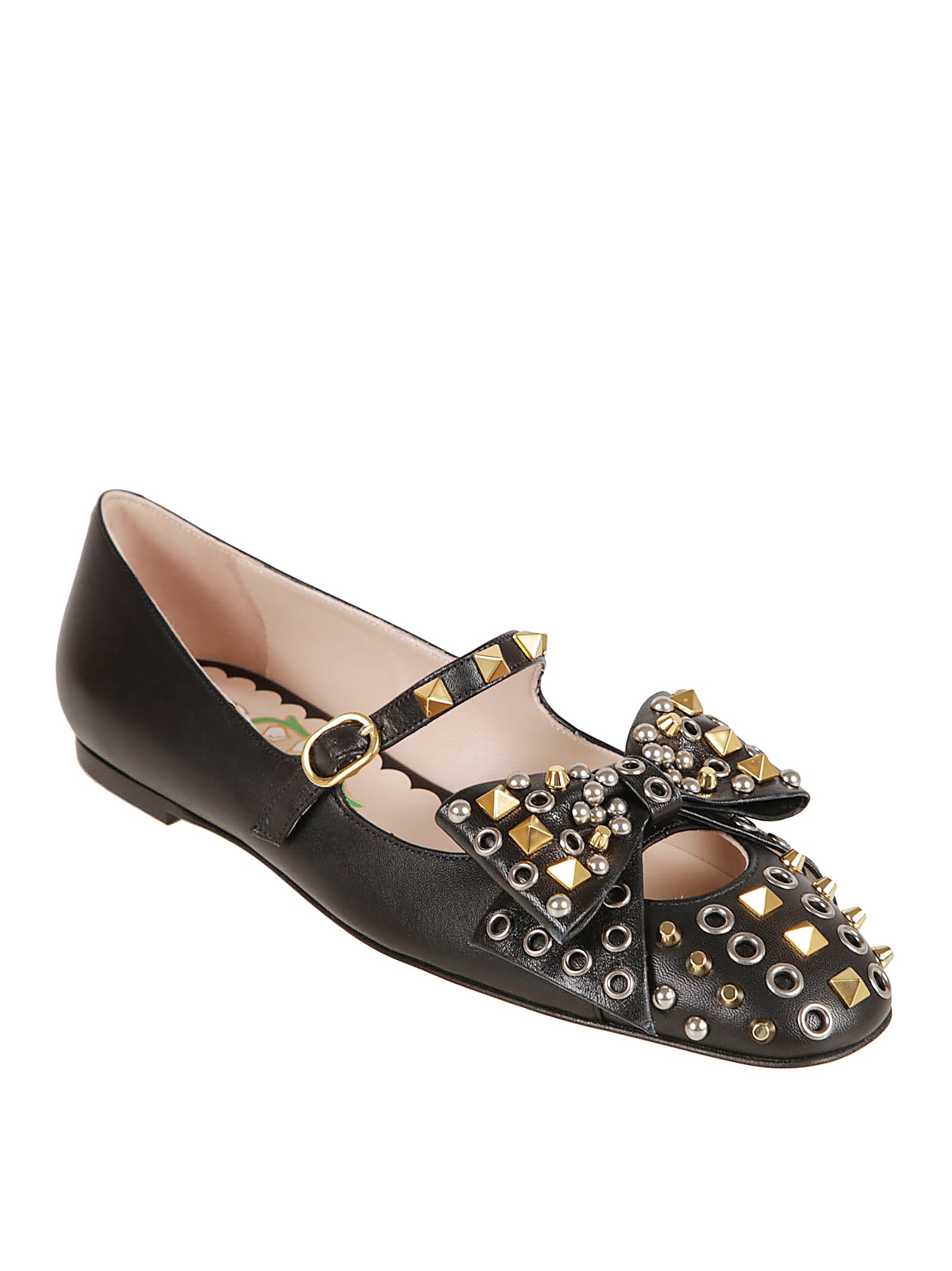 Ballerina Flats With Bow Detail