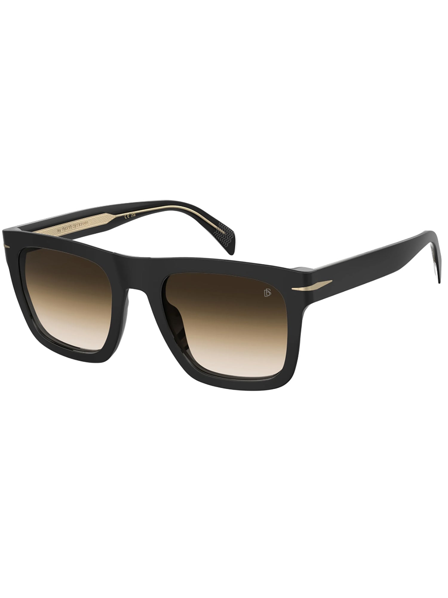 Bold Rectangular Frame Sunglasses With Gold Accents