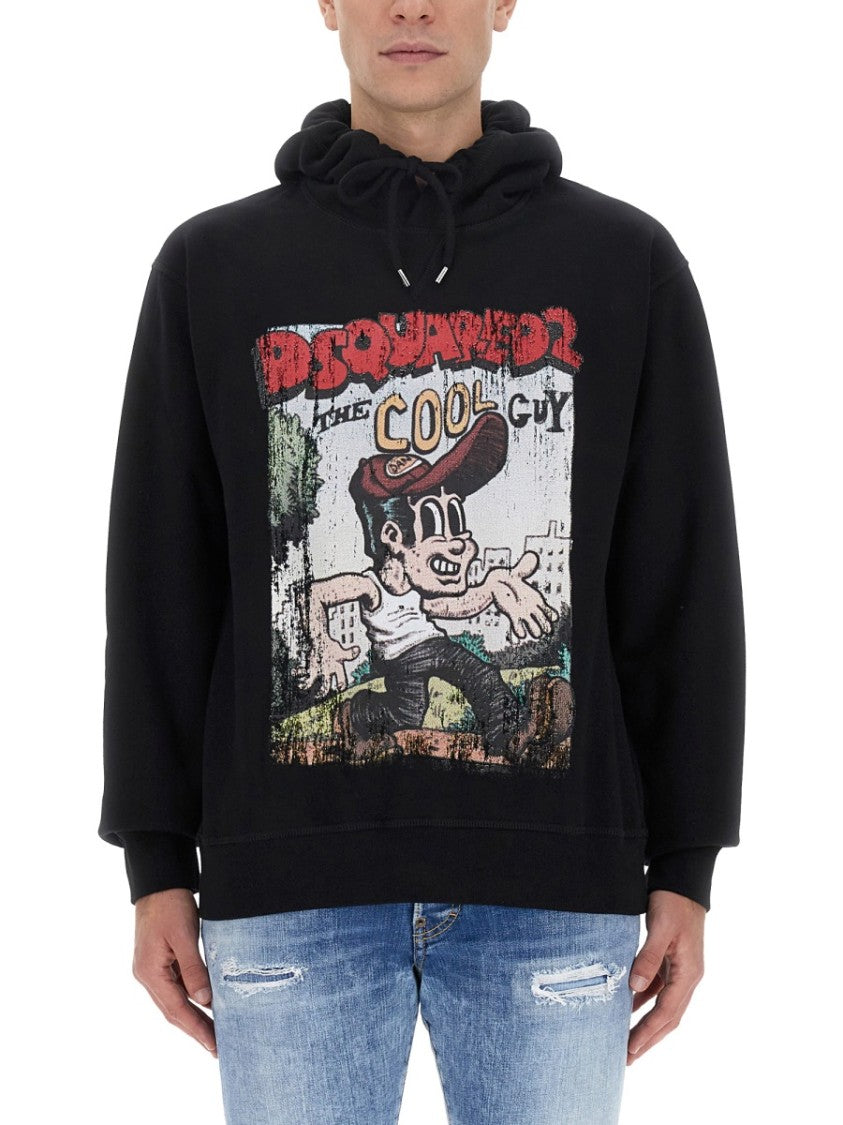 Relaxed Fit Black Sweatshirt