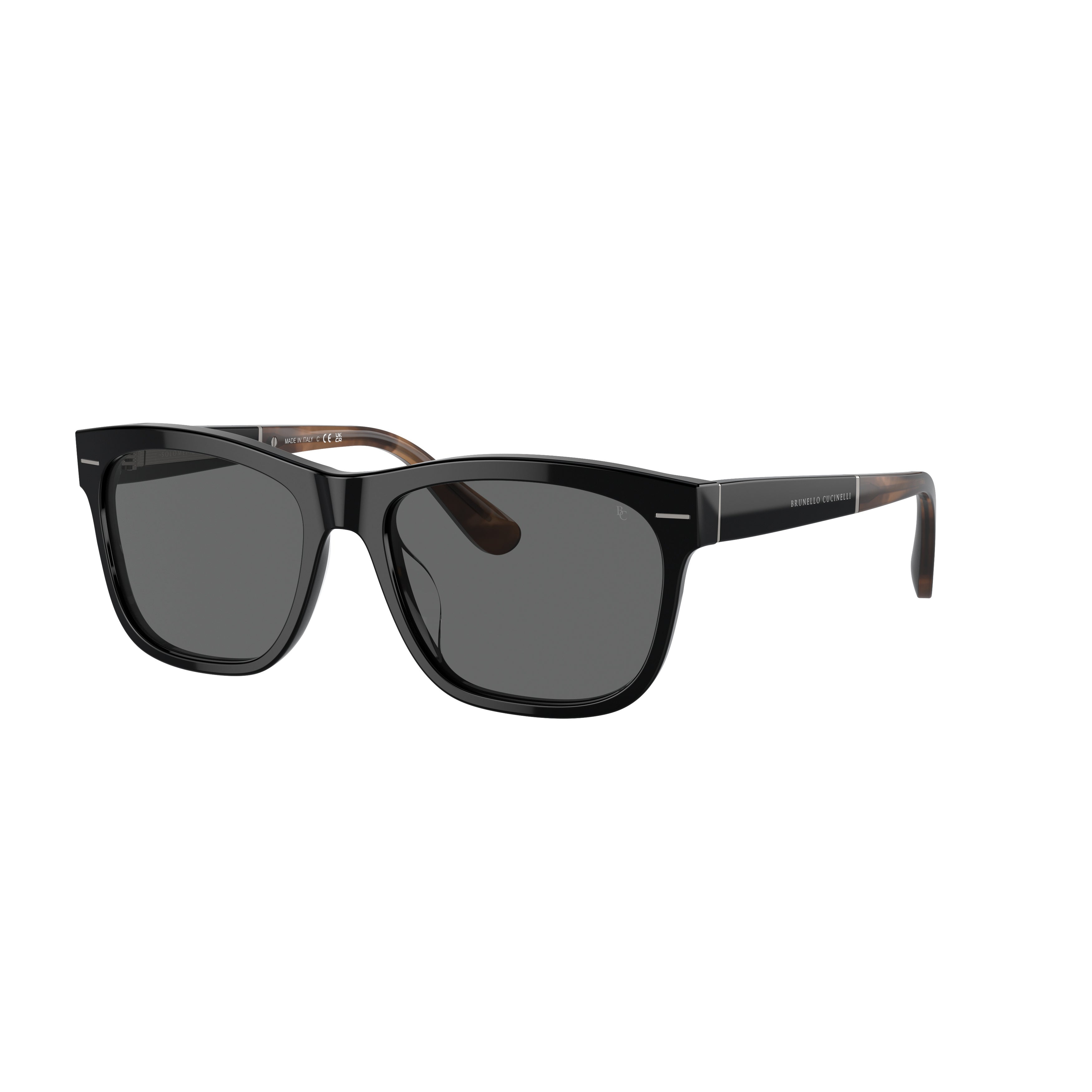 0bc4003s Rectangular Acetate Sunglasses with Tortoiseshell Temples
