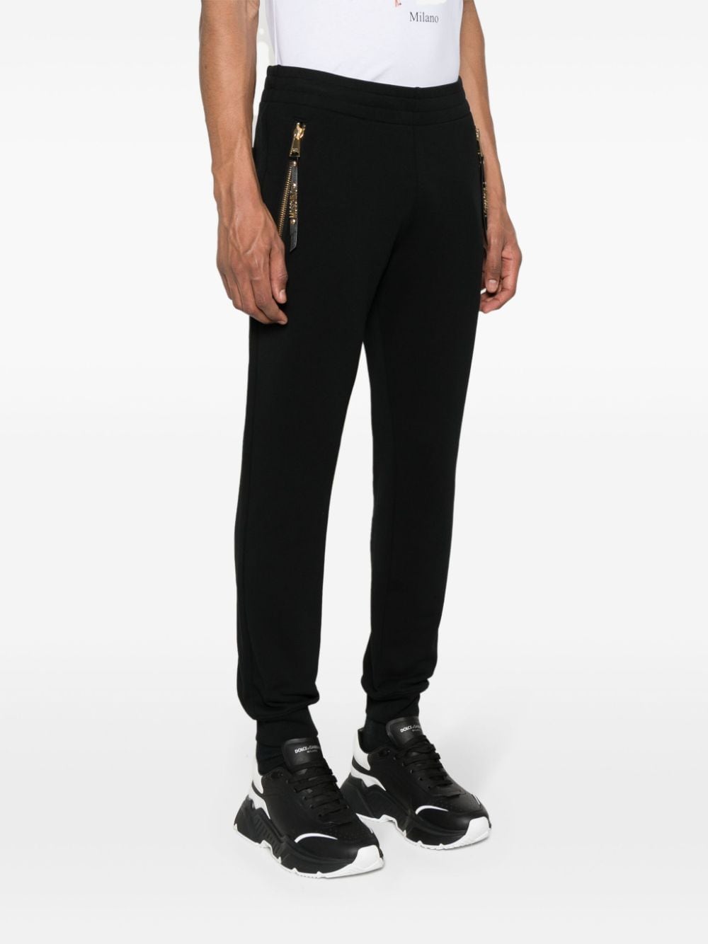 Black Cotton Jersey Trousers